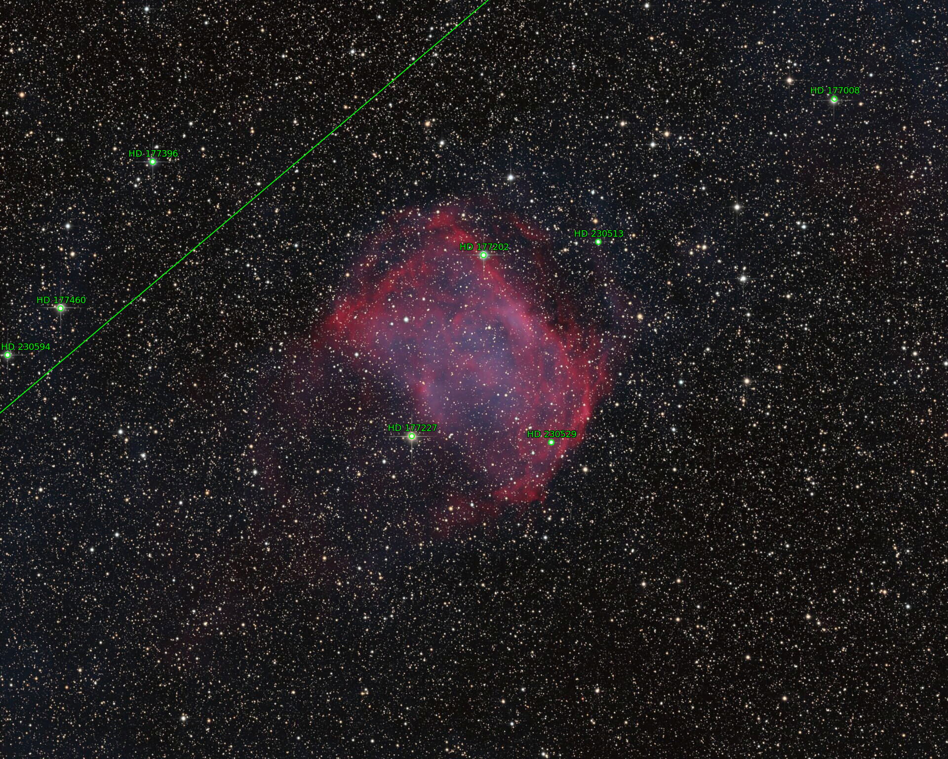 Sternkarten-Overlay (Astrometry.net)