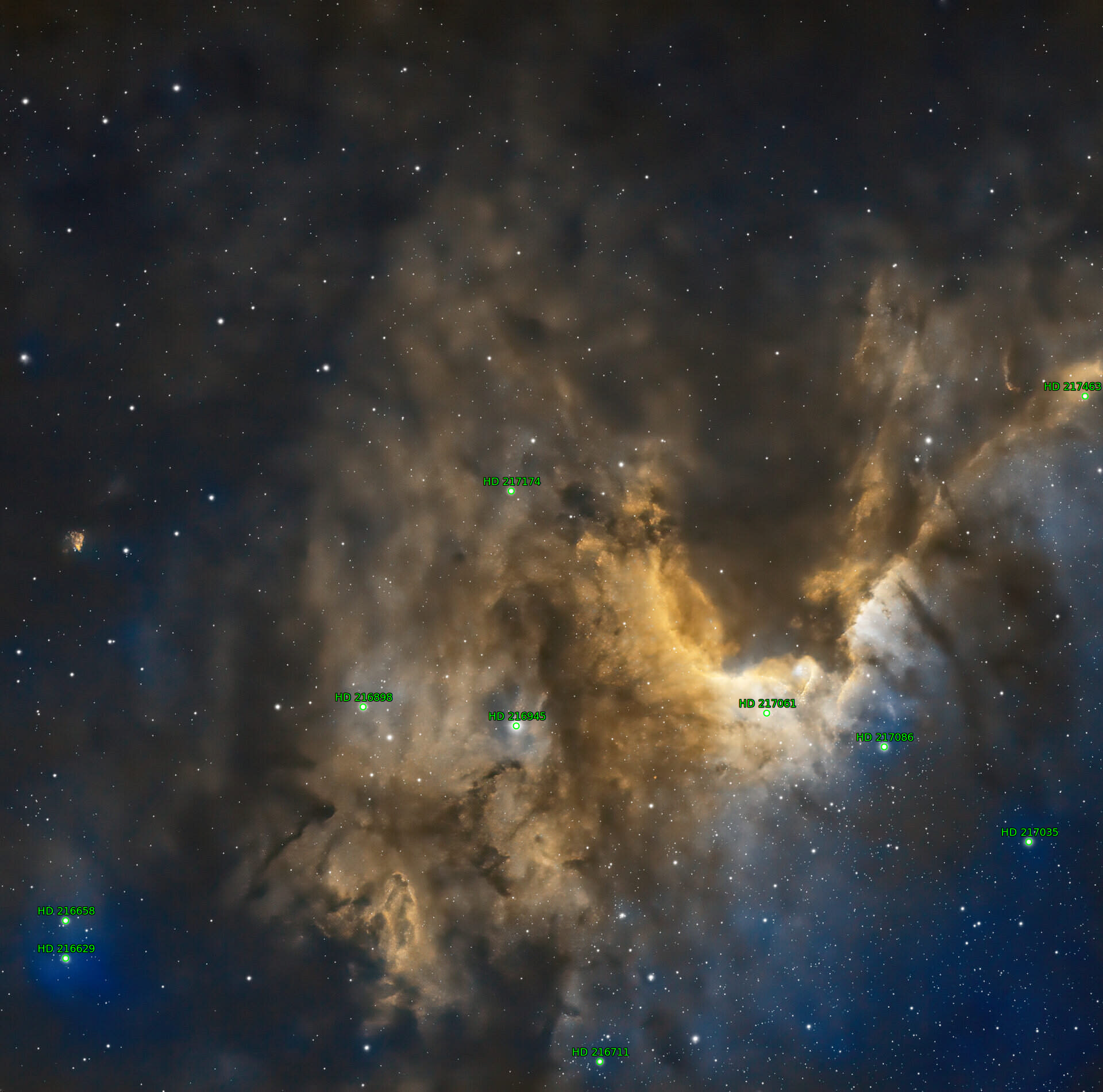 Sternkarten-Overlay (Astrometry.net)