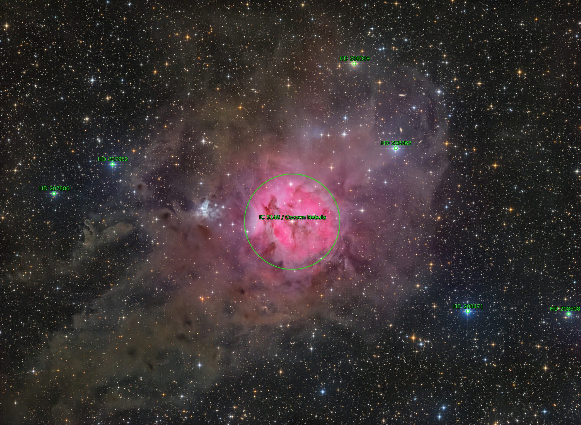 Sternkarten-Overlay (Astrometry.net)