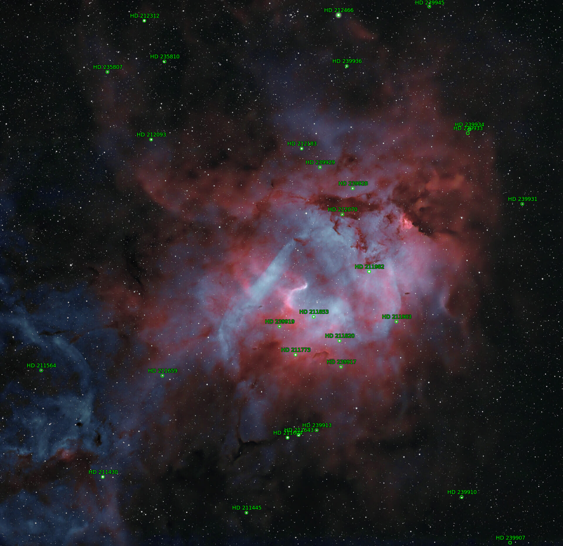 Sternkarten-Overlay (Astrometry.net)