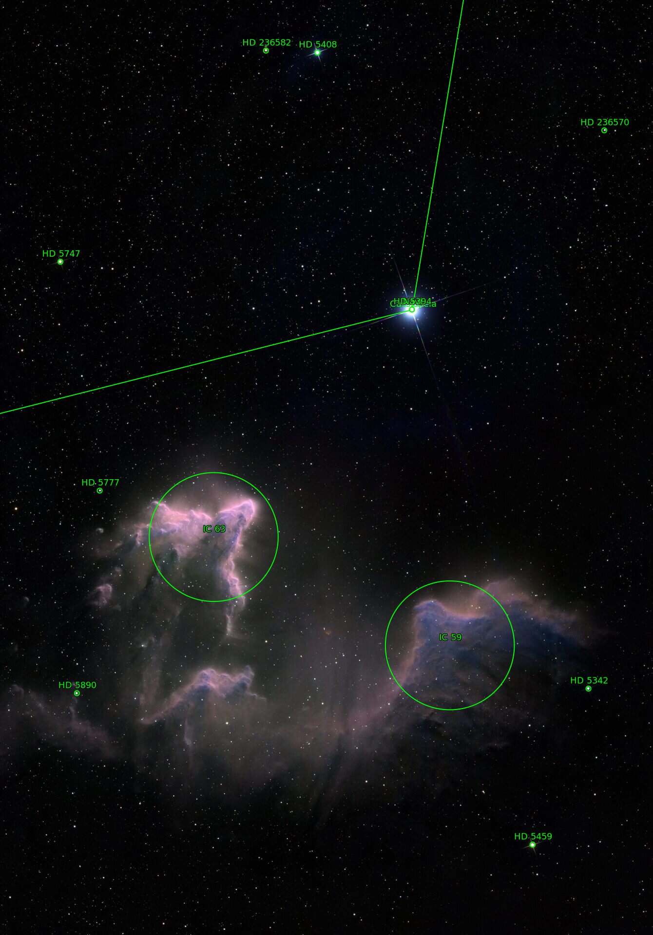 Sternkarten-Overlay (Astrometry.net)