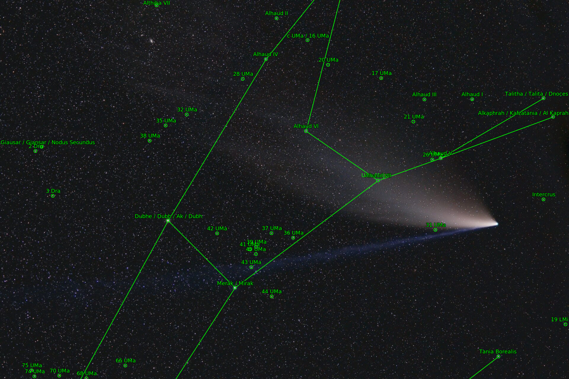 Sternkarten-Overlay (Astrometry.net)