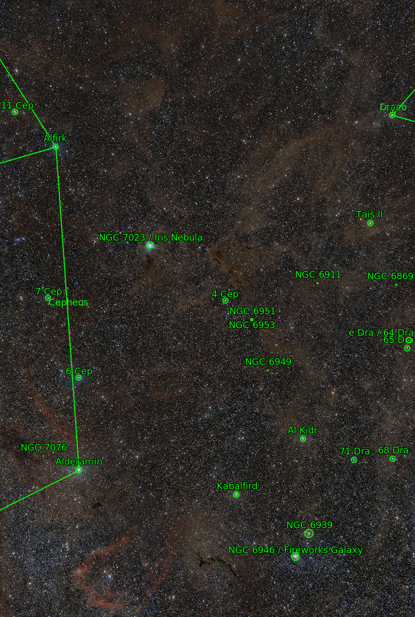 Sternkarten-Overlay (Astrometry.net)