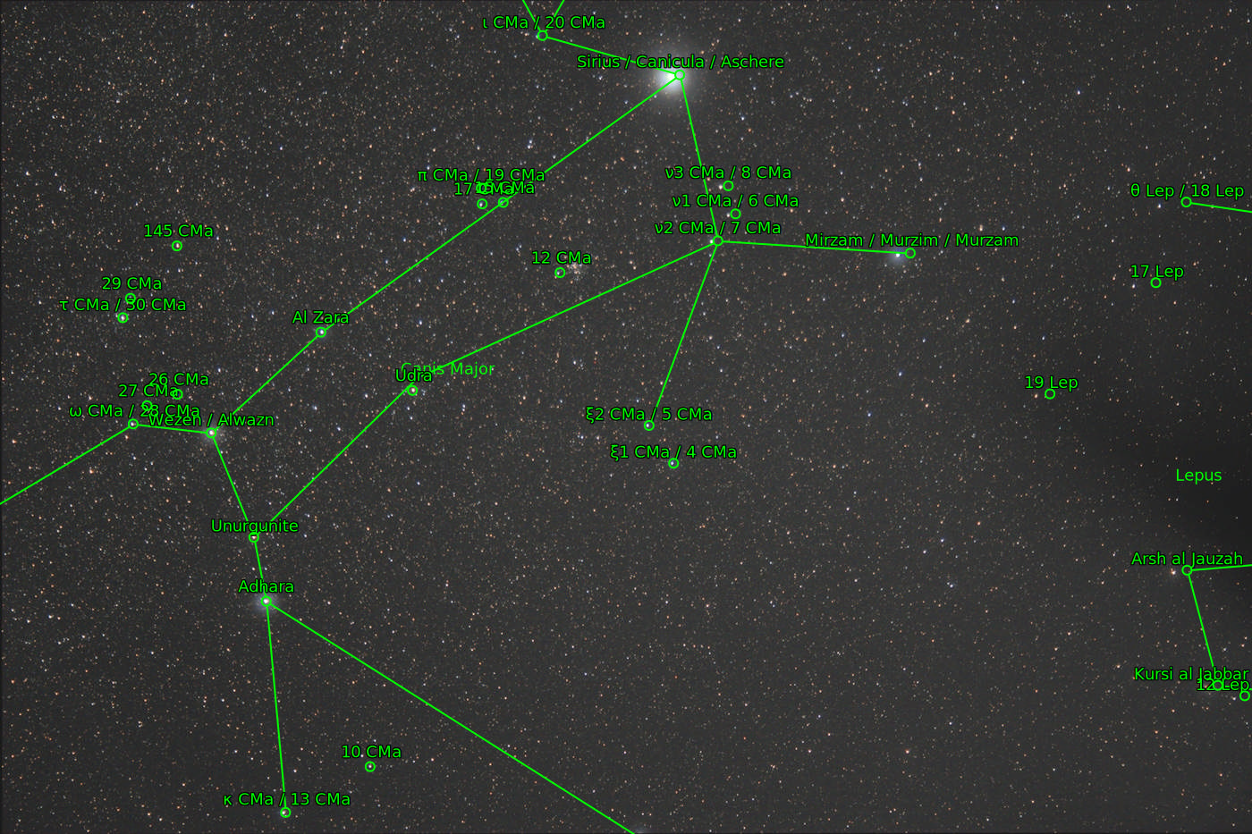 Sternkarten-Overlay (Astrometry.net)