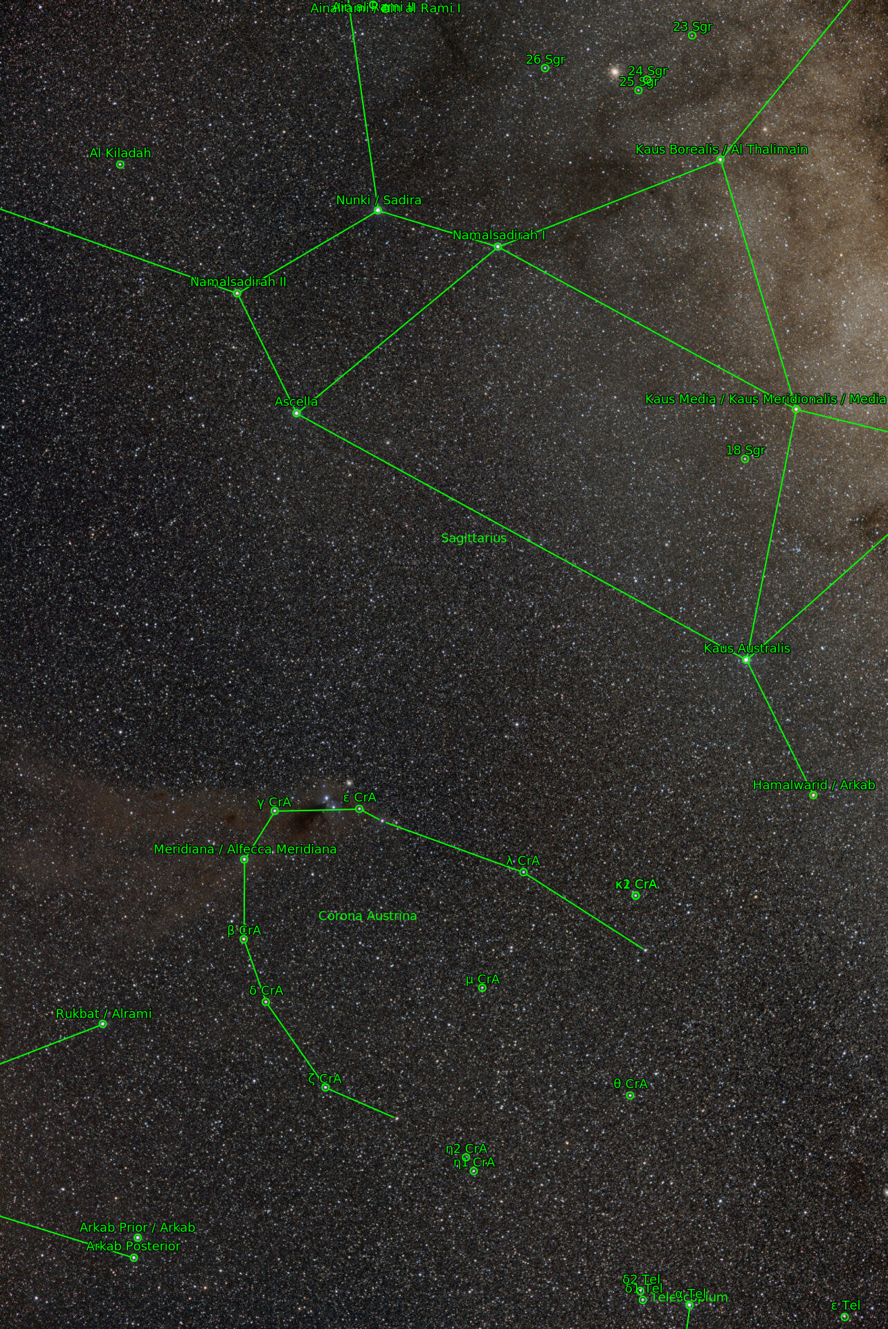 Sternkarten-Overlay (Astrometry.net)
