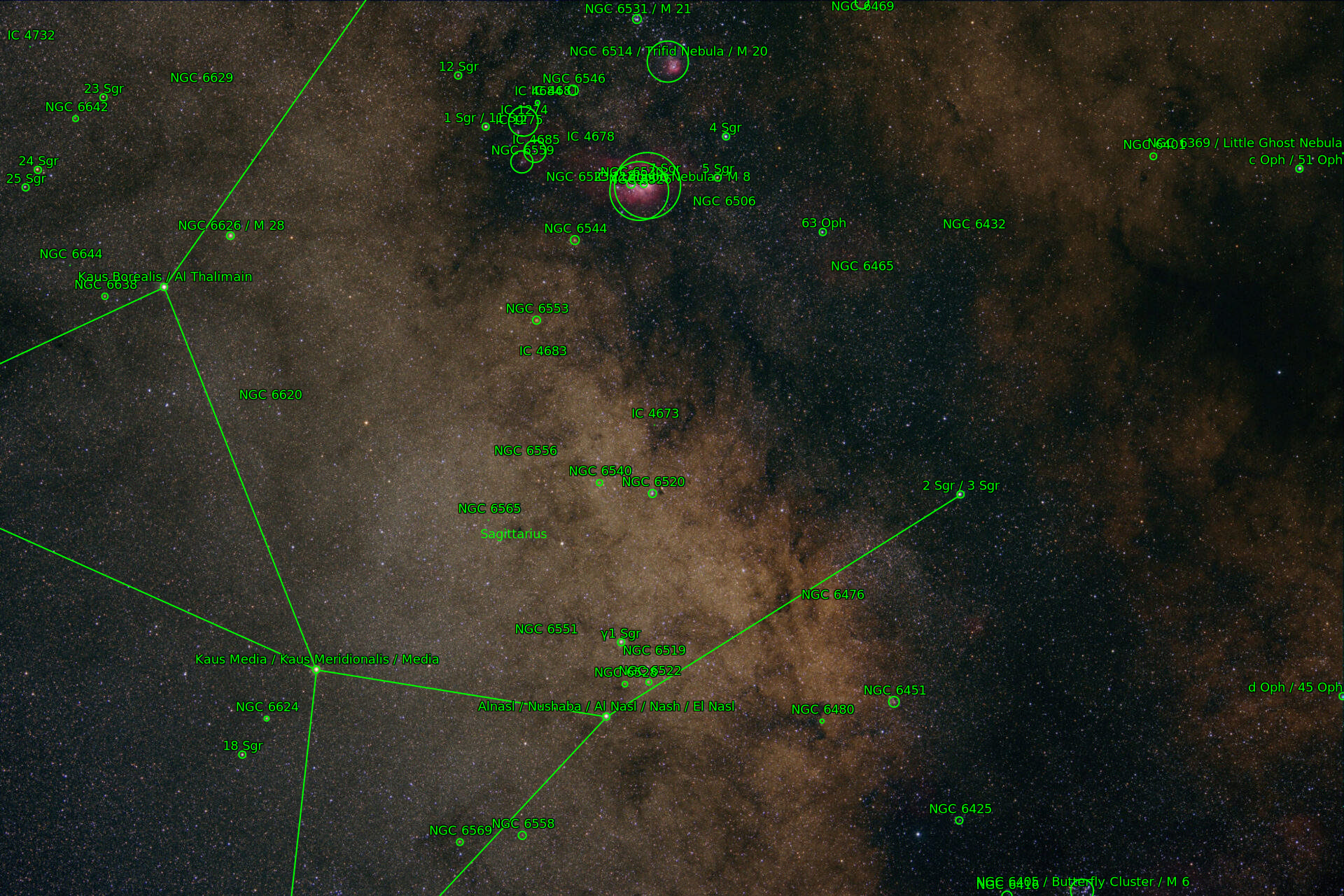 Sternkarten-Overlay (Astrometry.net)