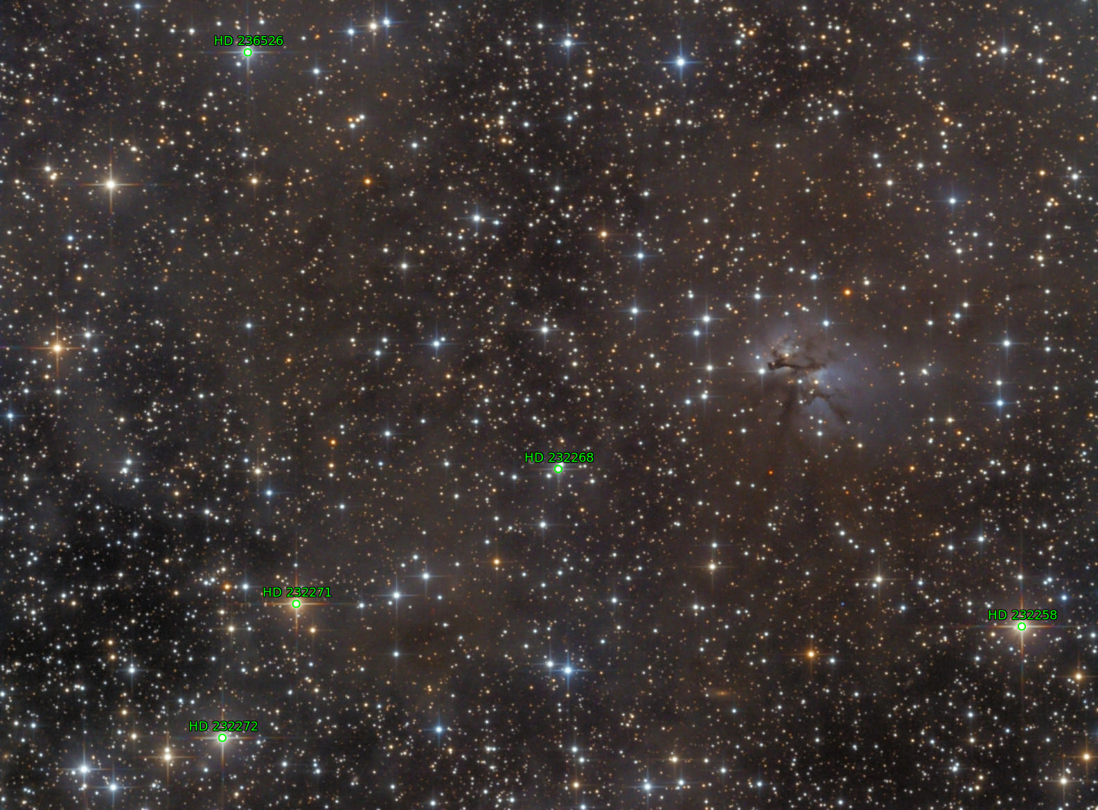 Sternkarten-Overlay (Astrometry.net)