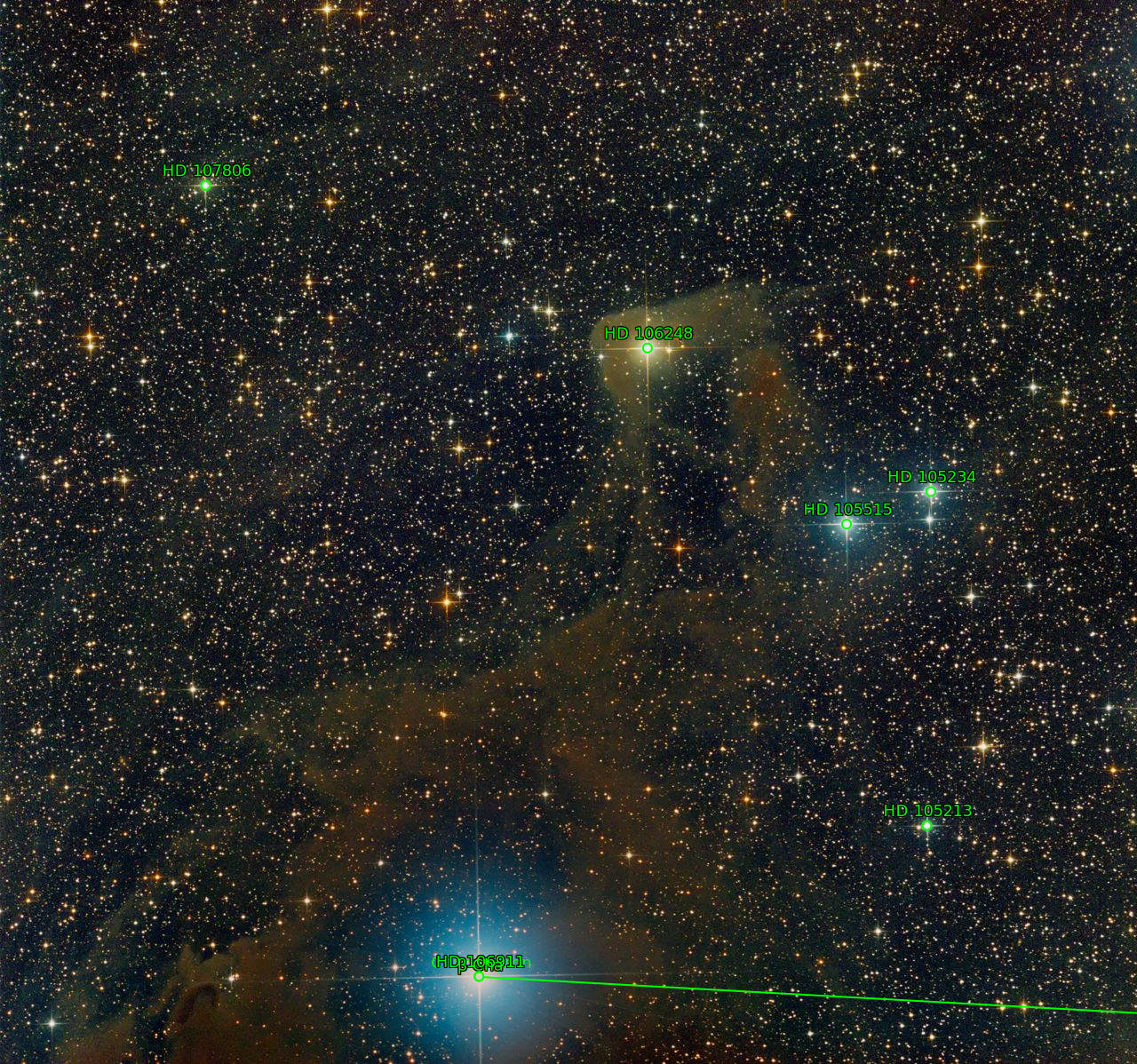 Sternkarten-Overlay (Astrometry.net)