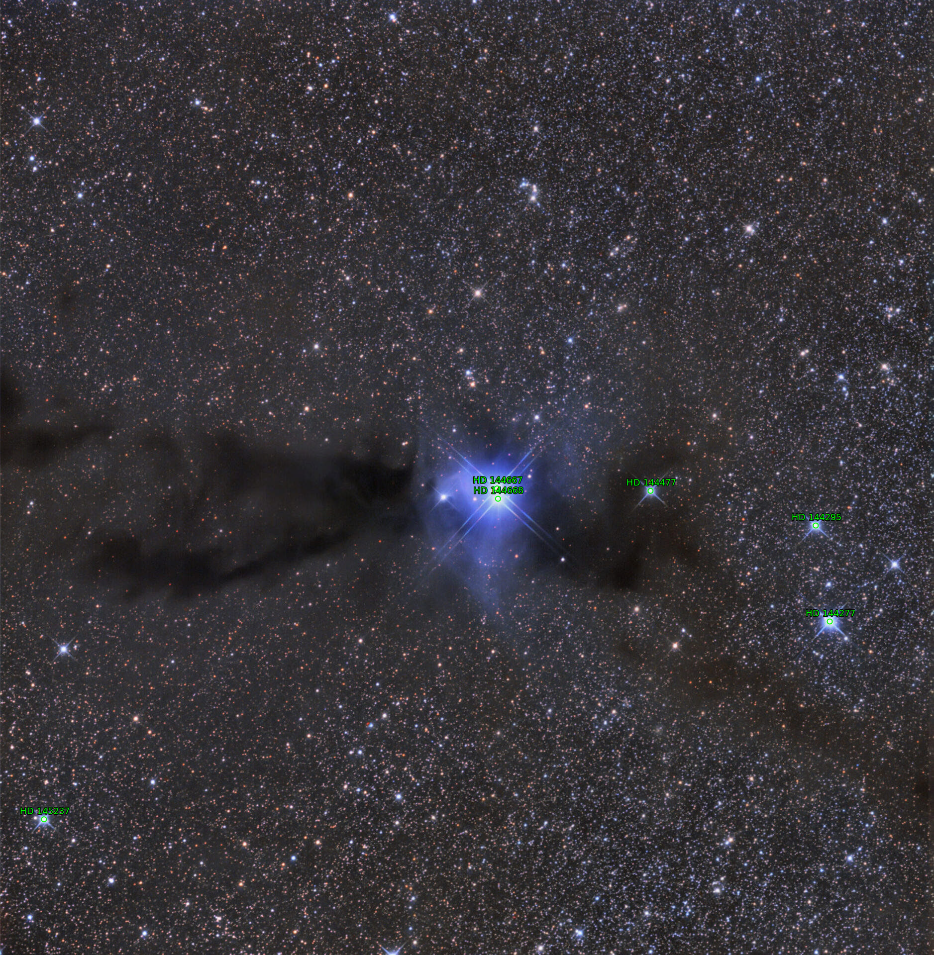 Sternkarten-Overlay (Astrometry.net)
