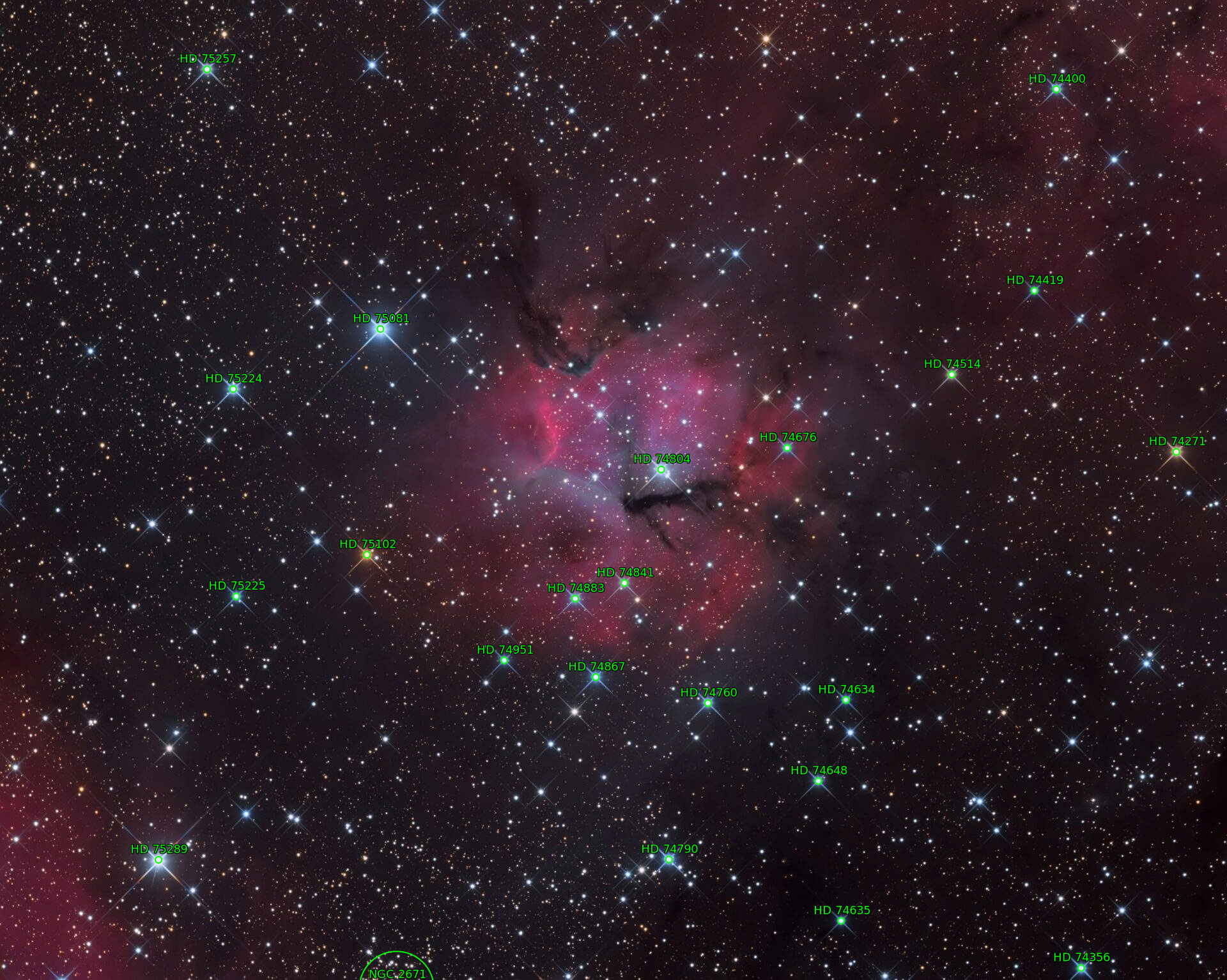 Sternkarten-Overlay (Astrometry.net)
