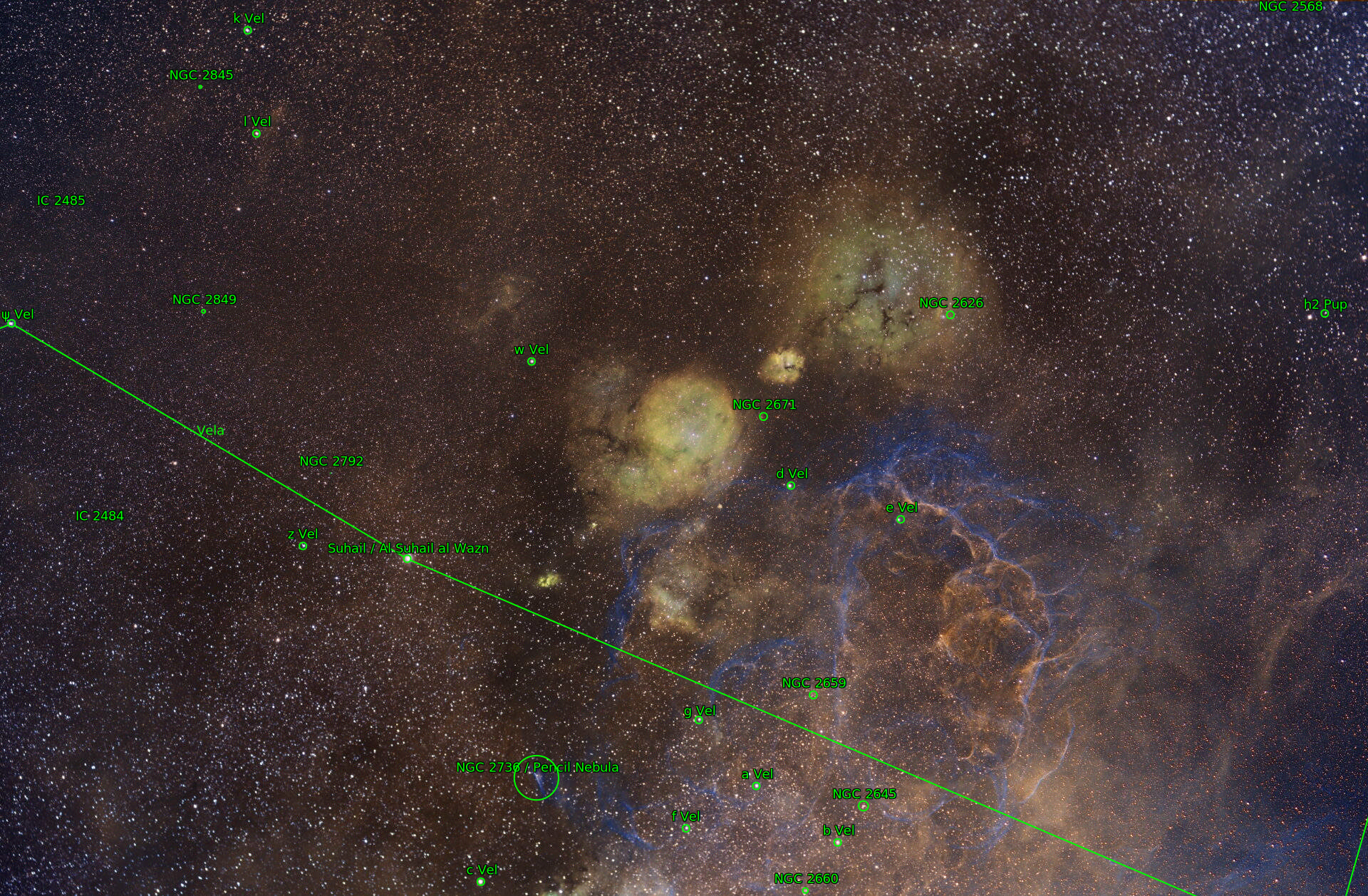 Sternkarten-Overlay (Astrometry.net)