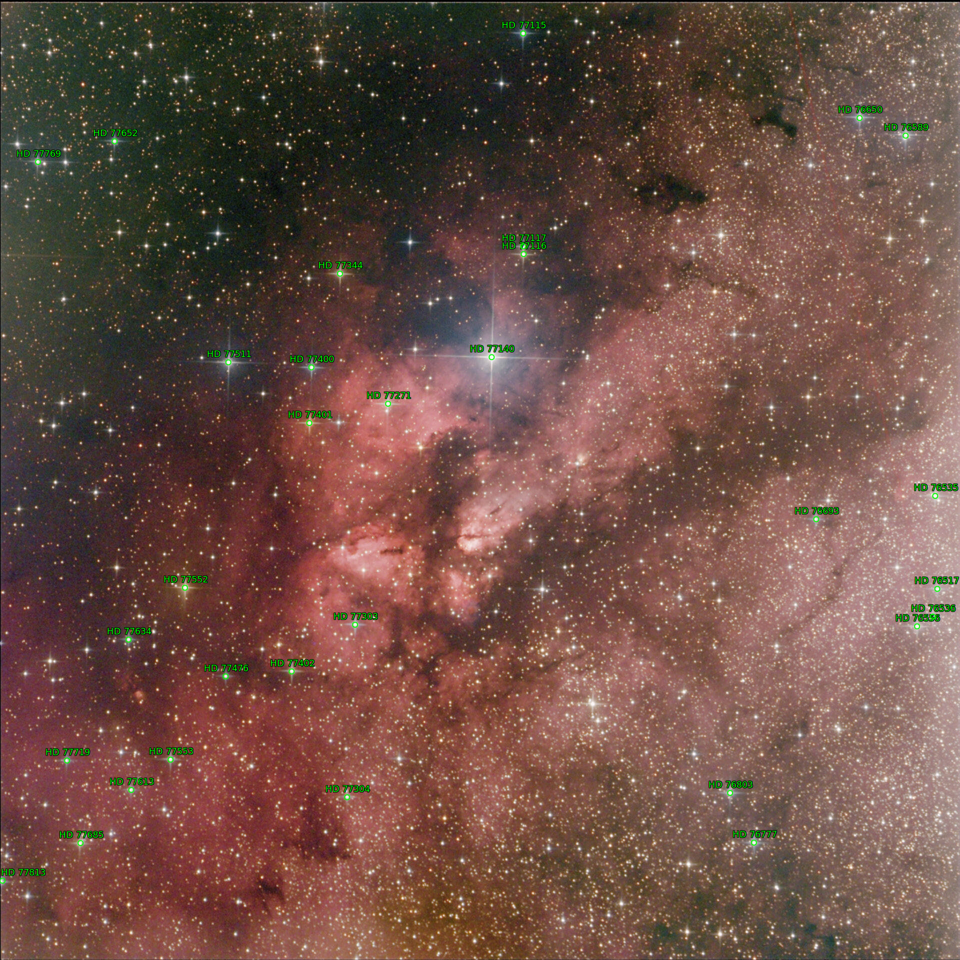 Sternkarten-Overlay (Astrometry.net)
