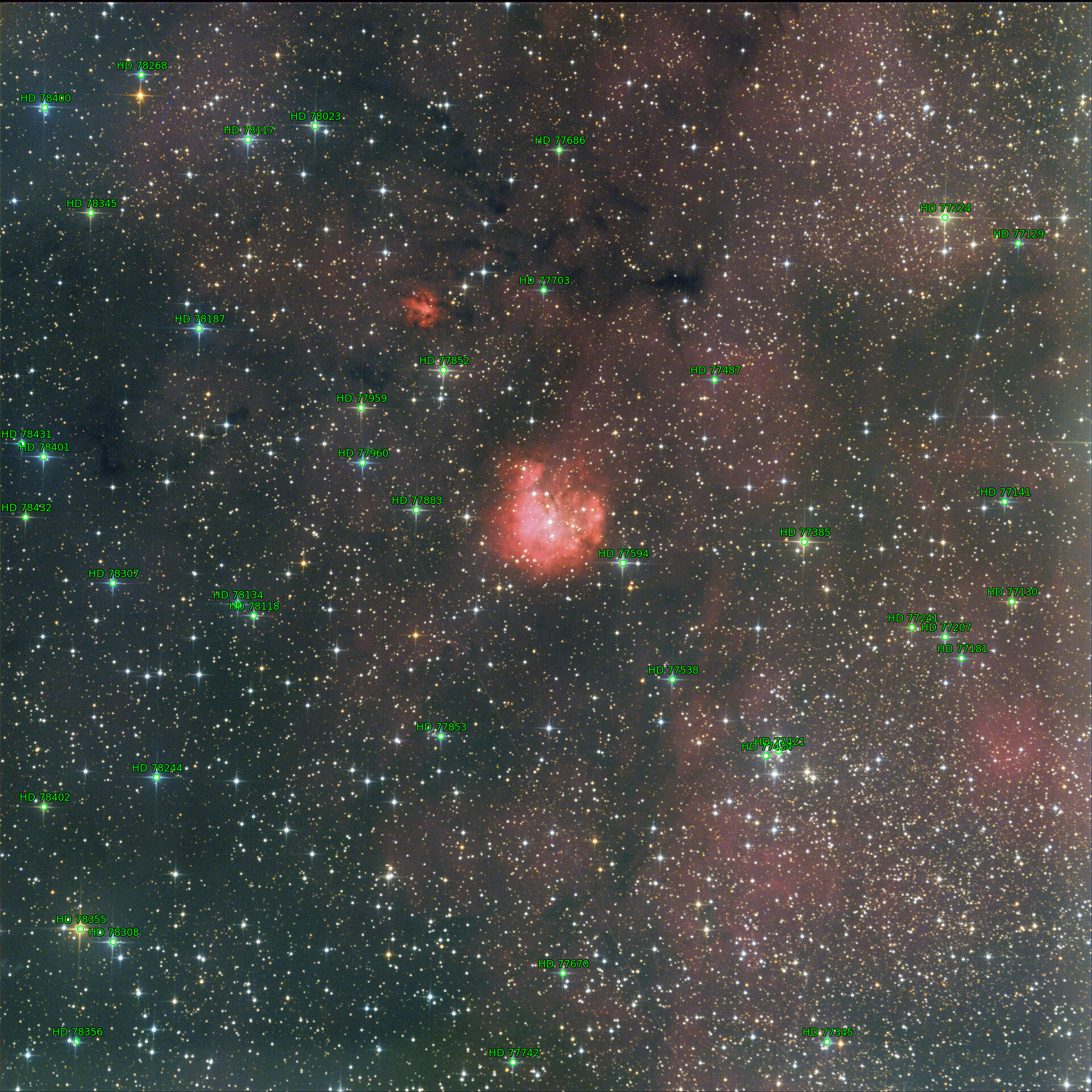 Sternkarten-Overlay (Astrometry.net)