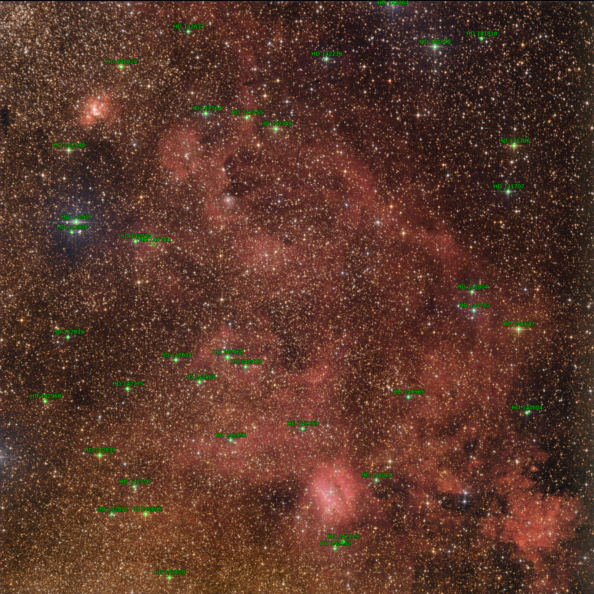 Sternkarten-Overlay (Astrometry.net)