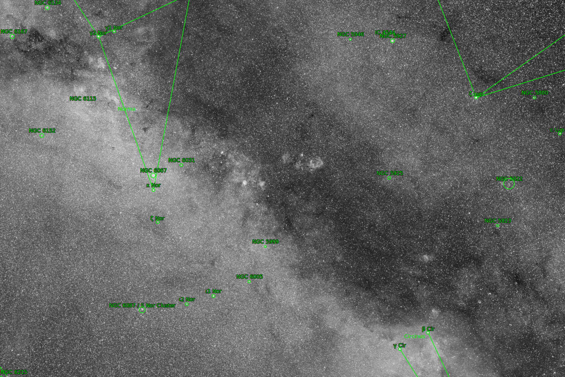 Sternkarten-Overlay (Astrometry.net)