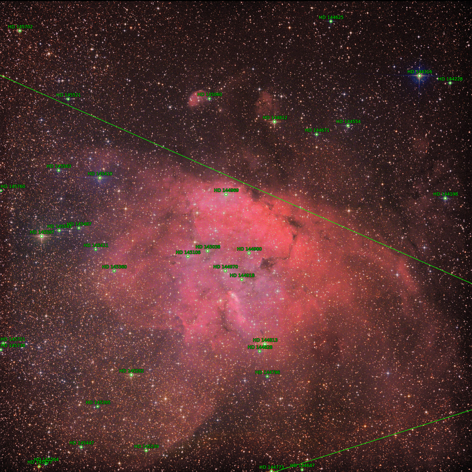 Sternkarten-Overlay (Astrometry.net)
