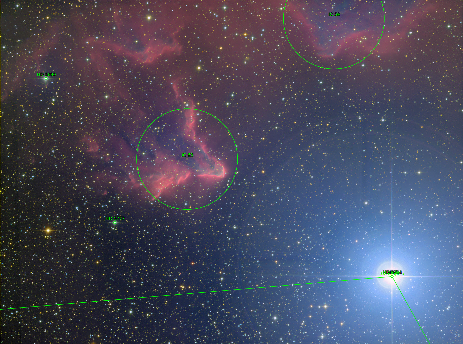 Sternkarten-Overlay (Astrometry.net)