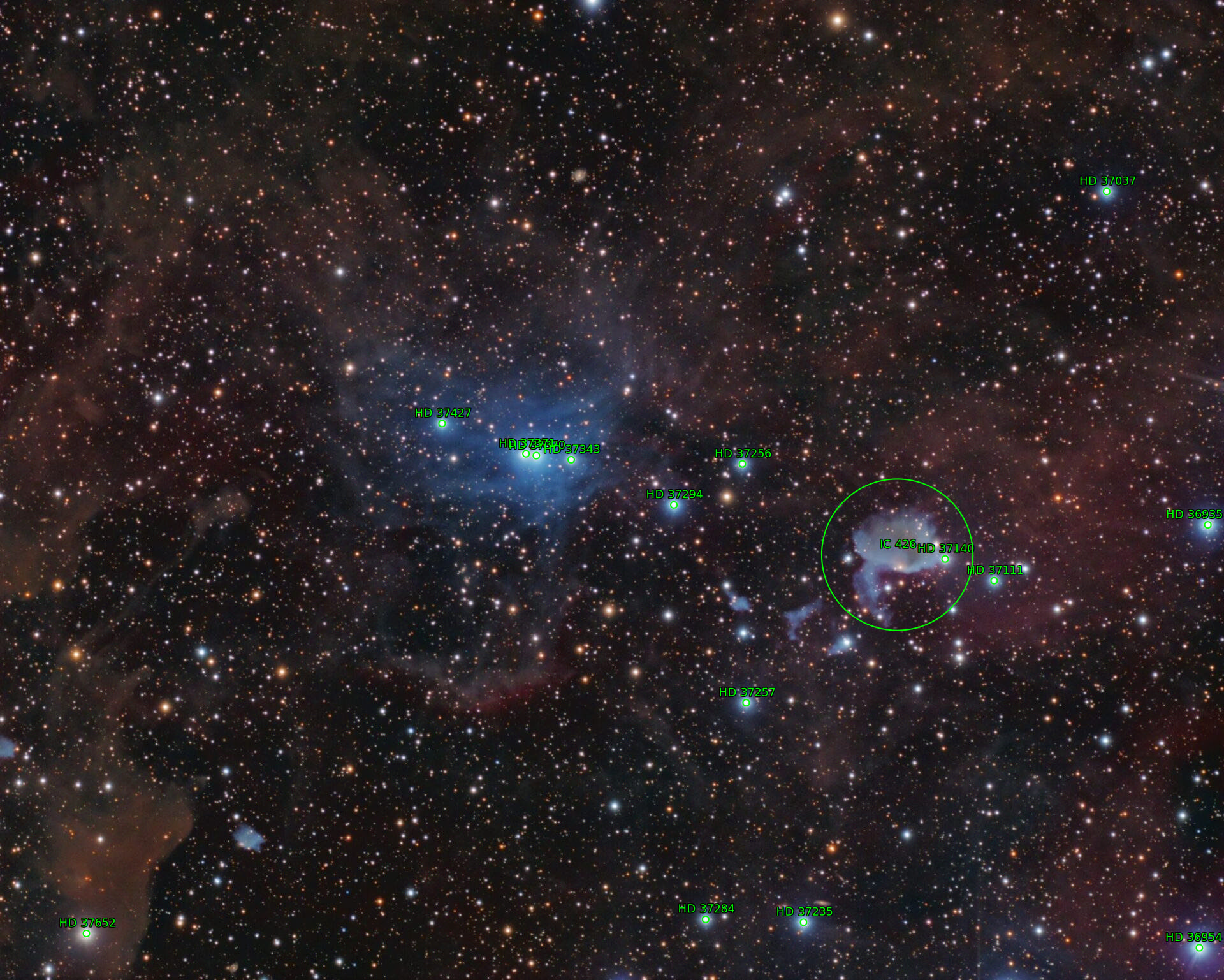 Sternkarten-Overlay (Astrometry.net)