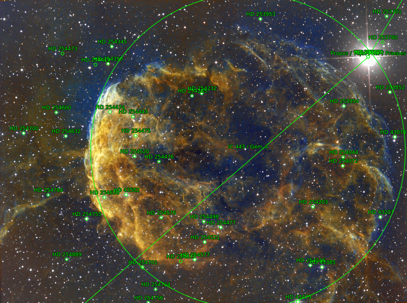 Sternkarten-Overlay (Astrometry.net)