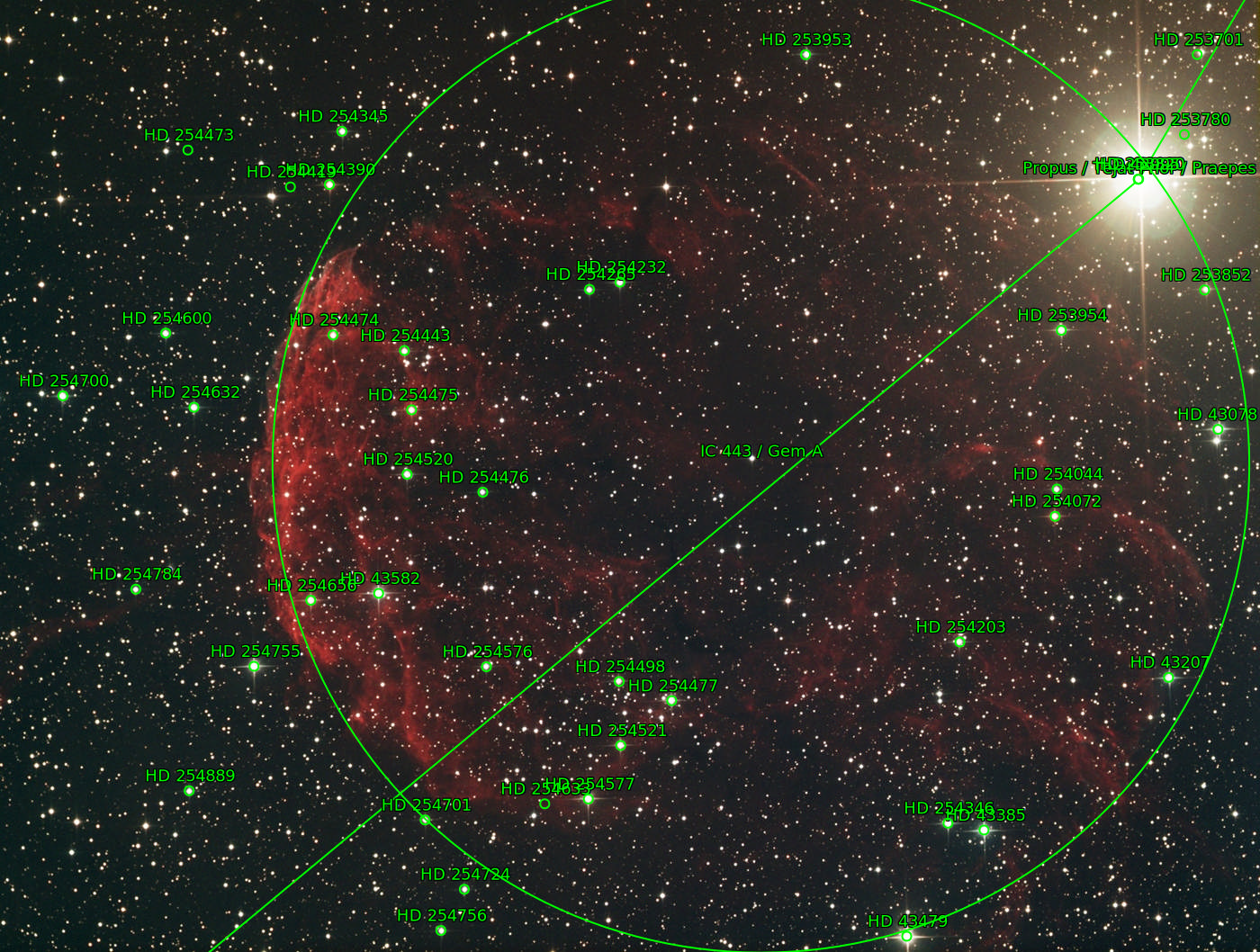 Sternkarten-Overlay (Astrometry.net)