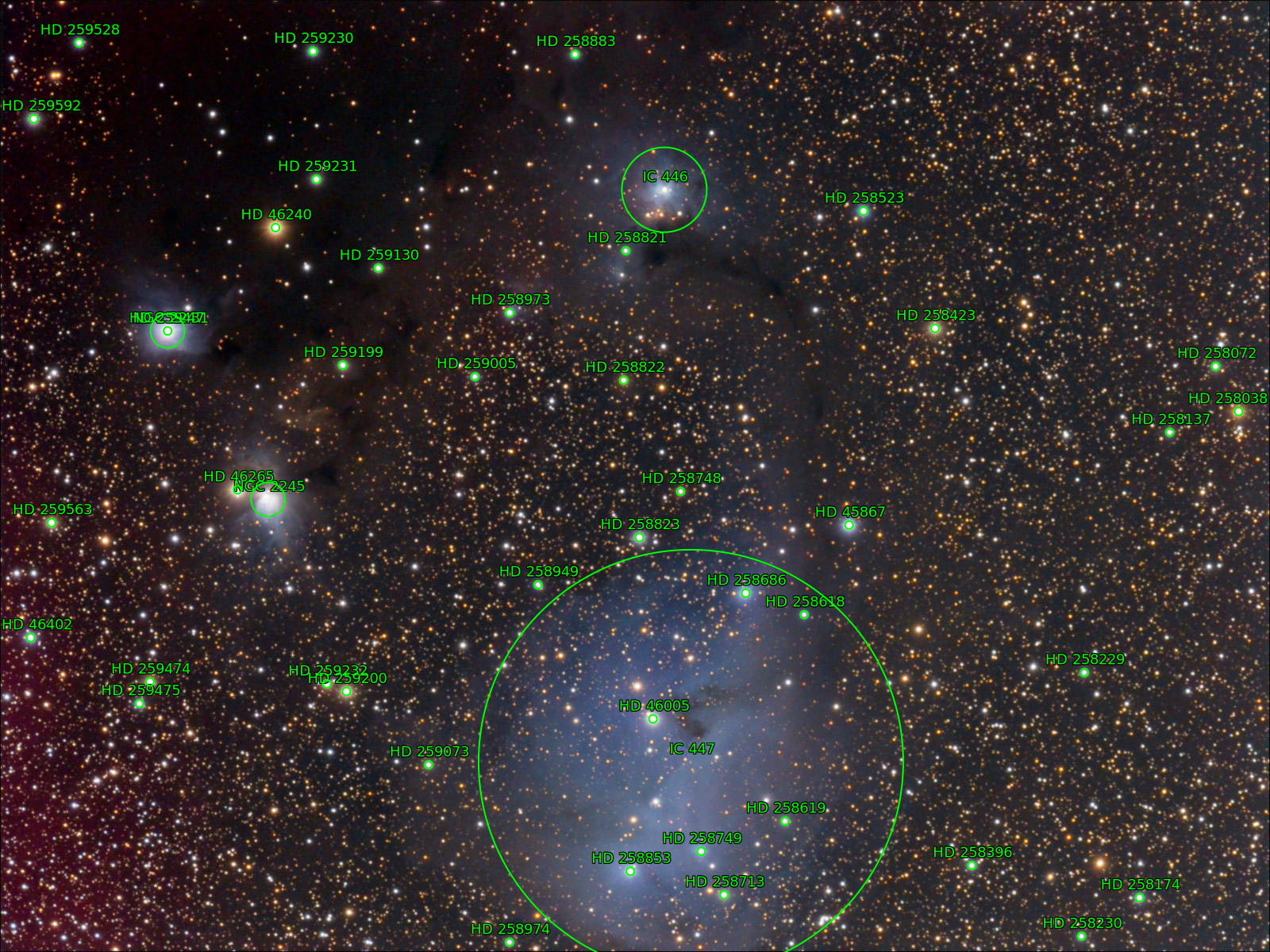 Sternkarten-Overlay (Astrometry.net)