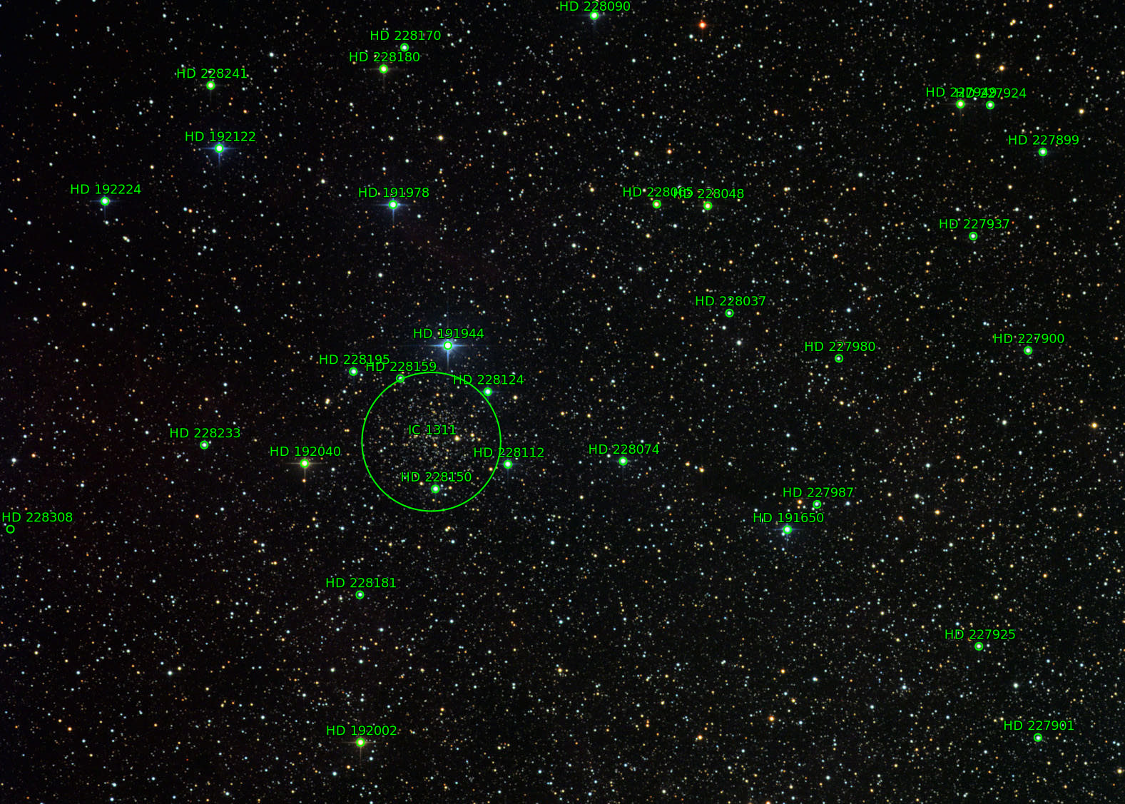 Sternkarten-Overlay (Astrometry.net)