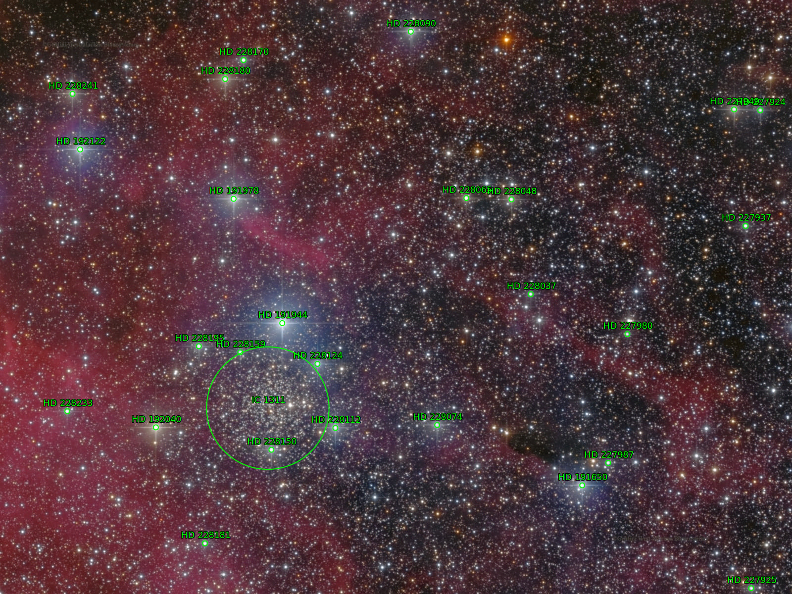 Sternkarten-Overlay (Astrometry.net)