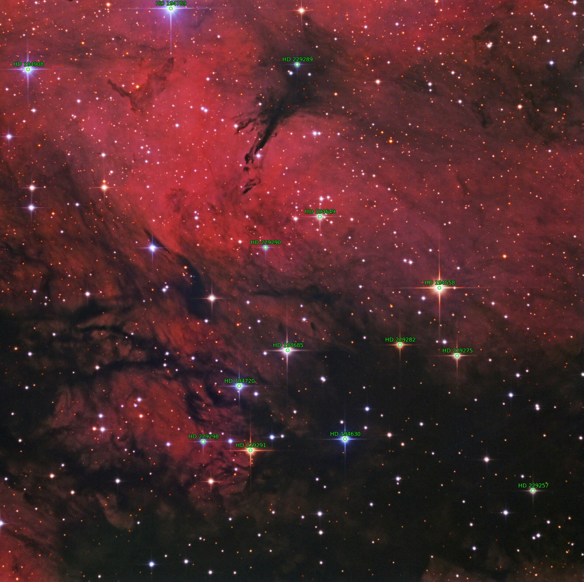 Sternkarten-Overlay (Astrometry.net)