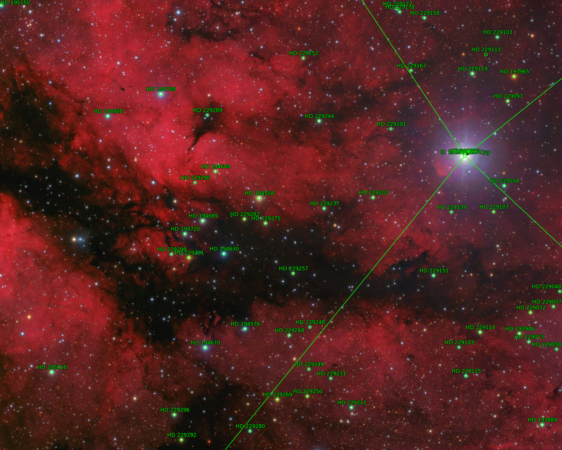 Sternkarten-Overlay (Astrometry.net)