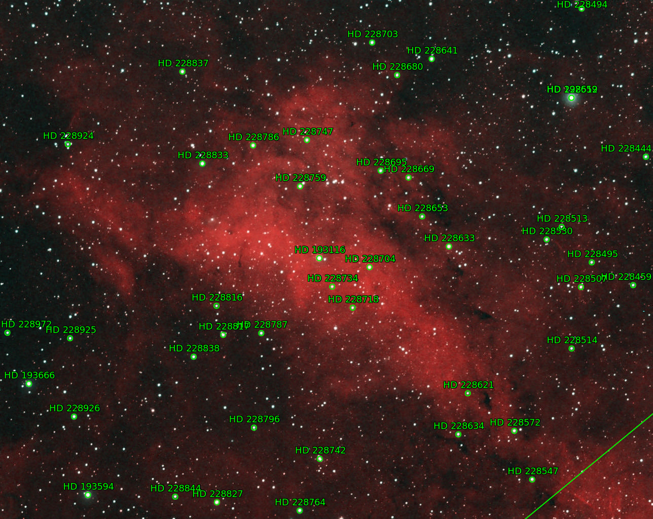 Sternkarten-Overlay (Astrometry.net)