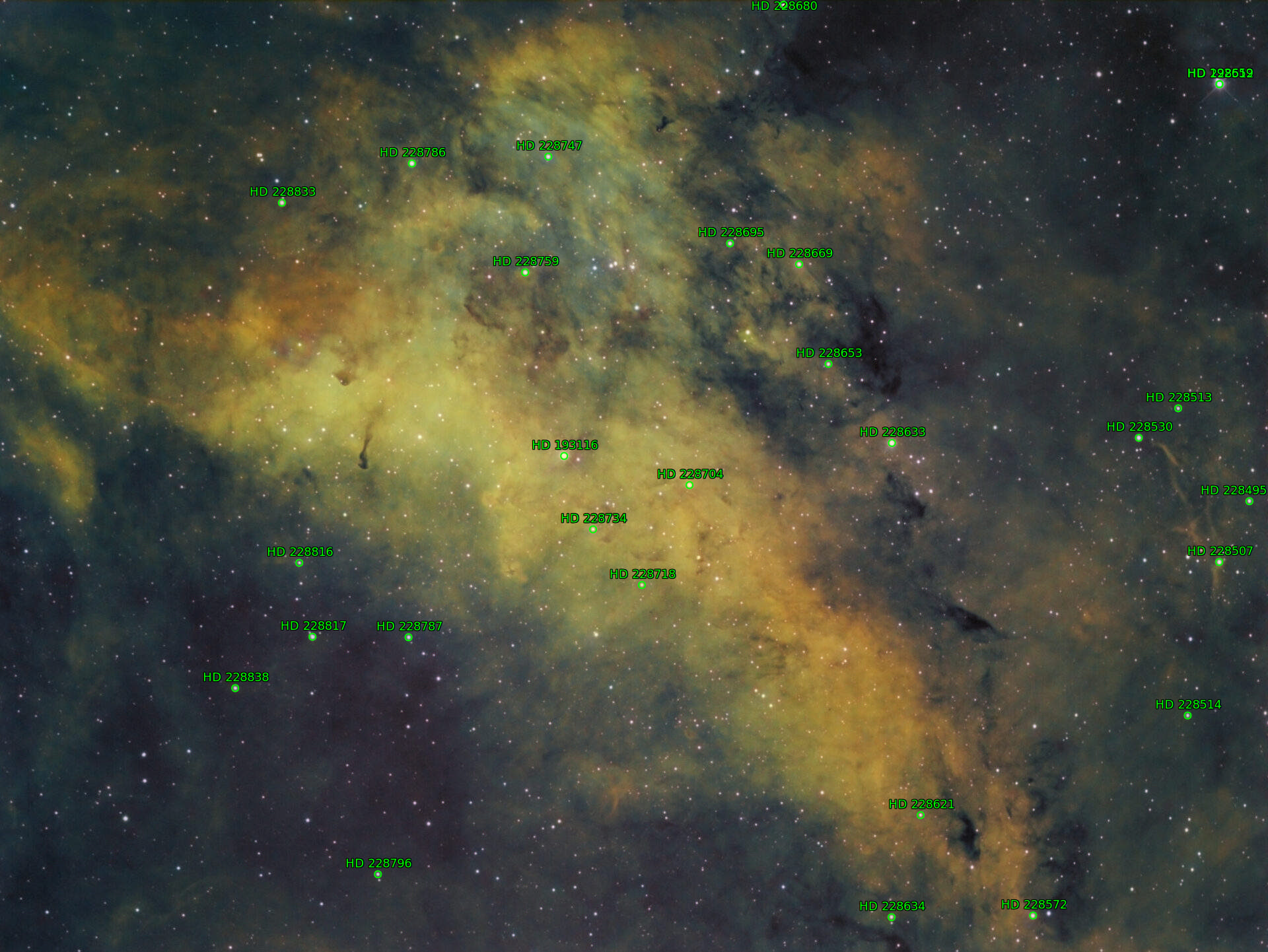Sternkarten-Overlay (Astrometry.net)