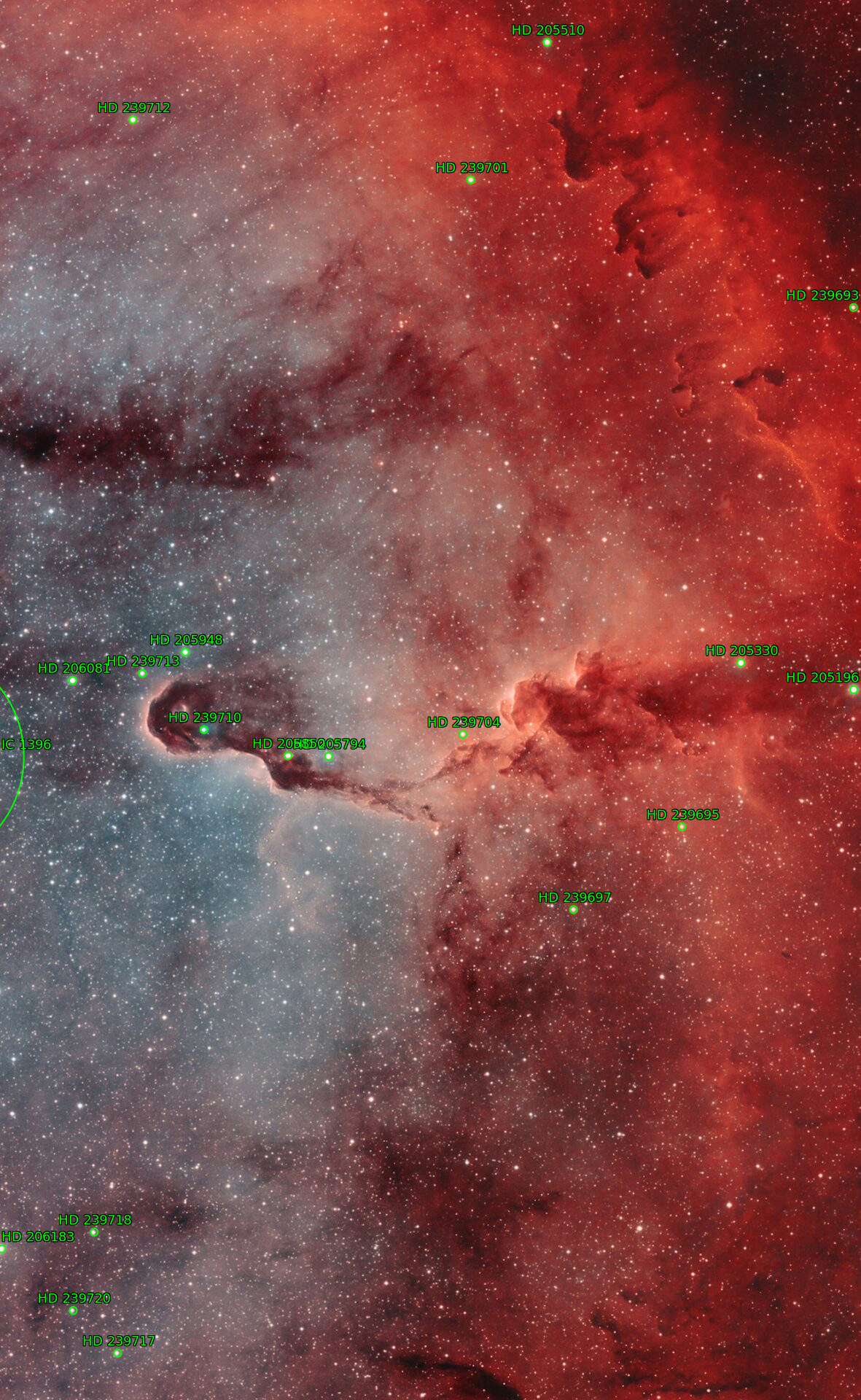 Sternkarten-Overlay (Astrometry.net)