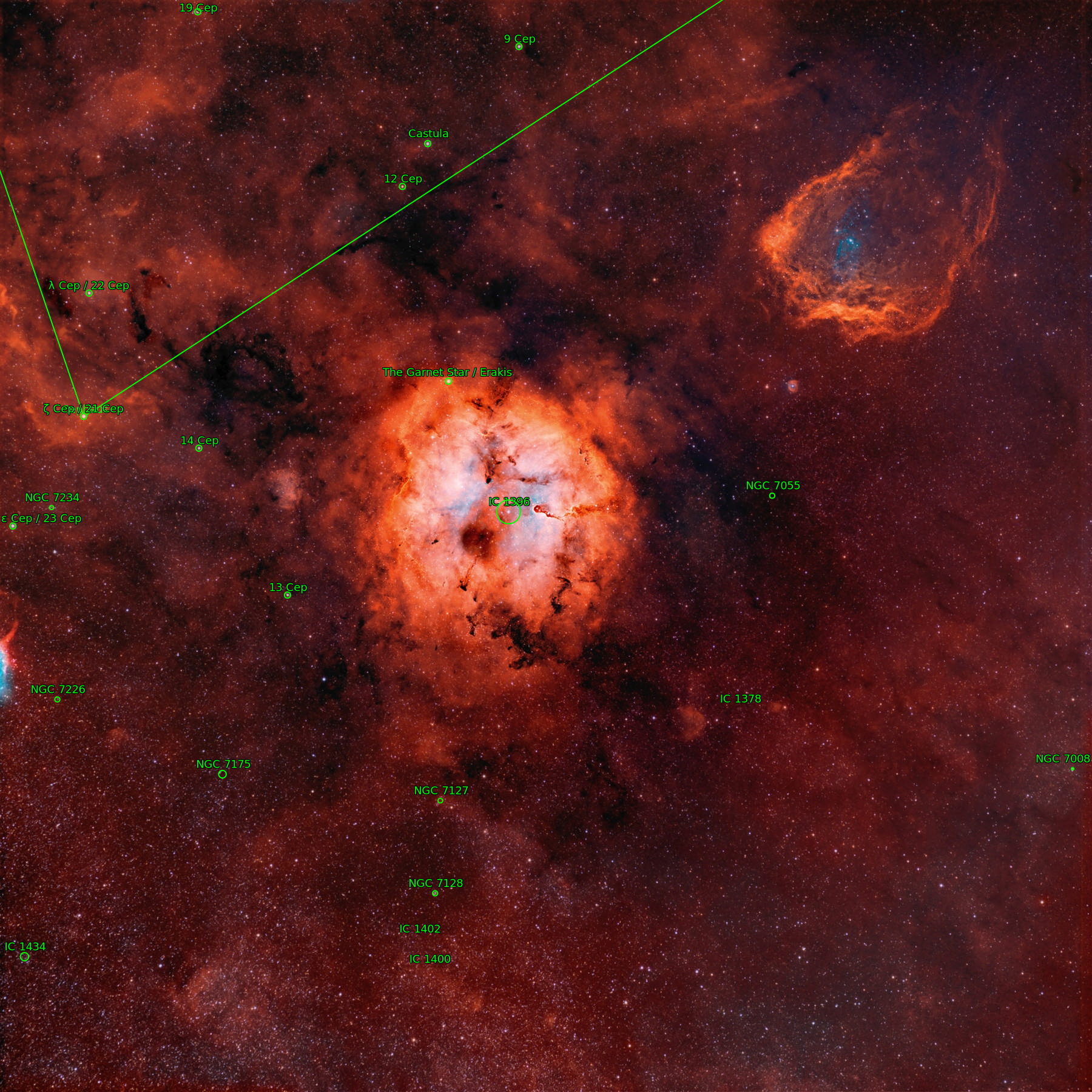 Sternkarten-Overlay (Astrometry.net)