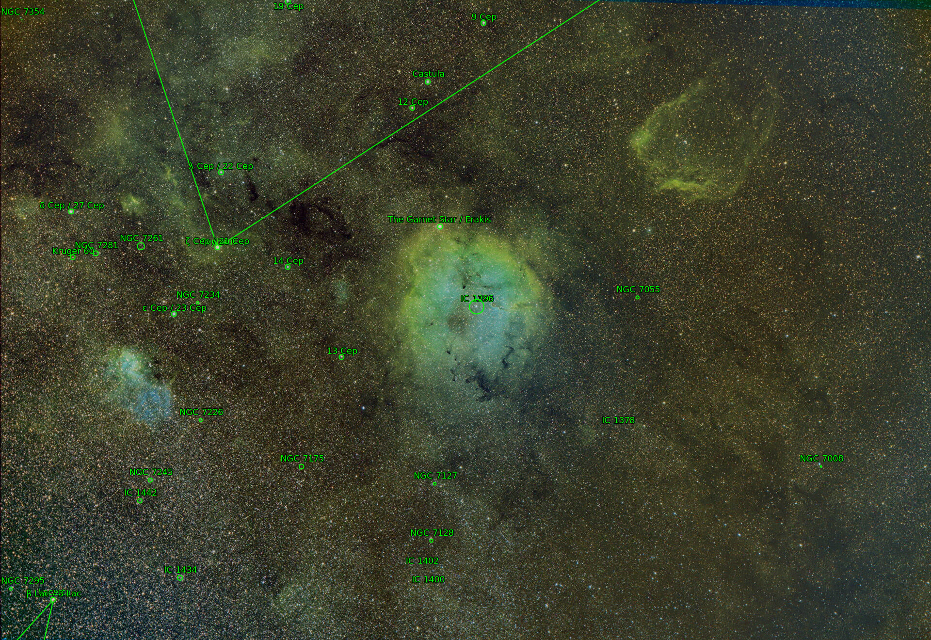 Sternkarten-Overlay (Astrometry.net)