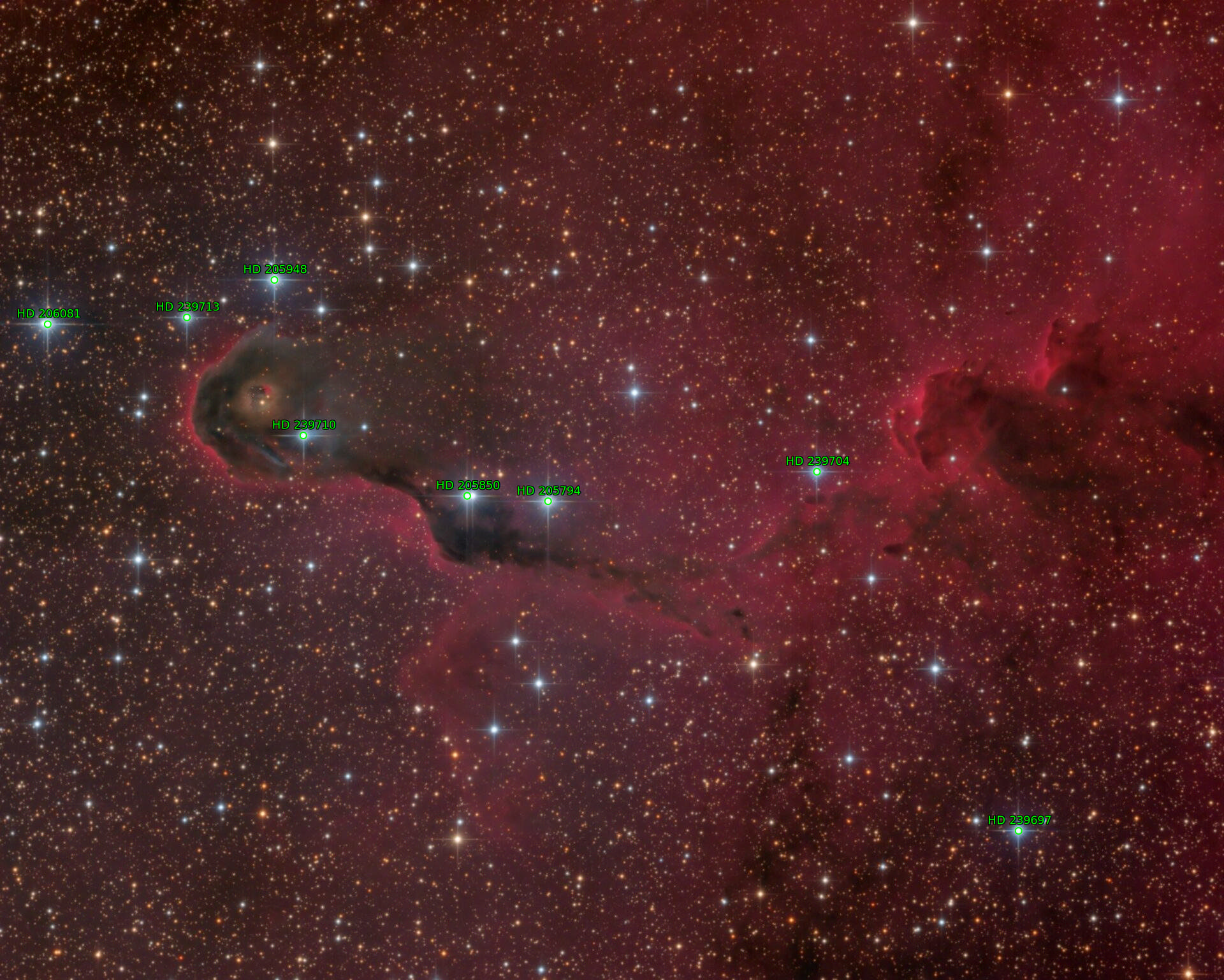 Sternkarten-Overlay (Astrometry.net)