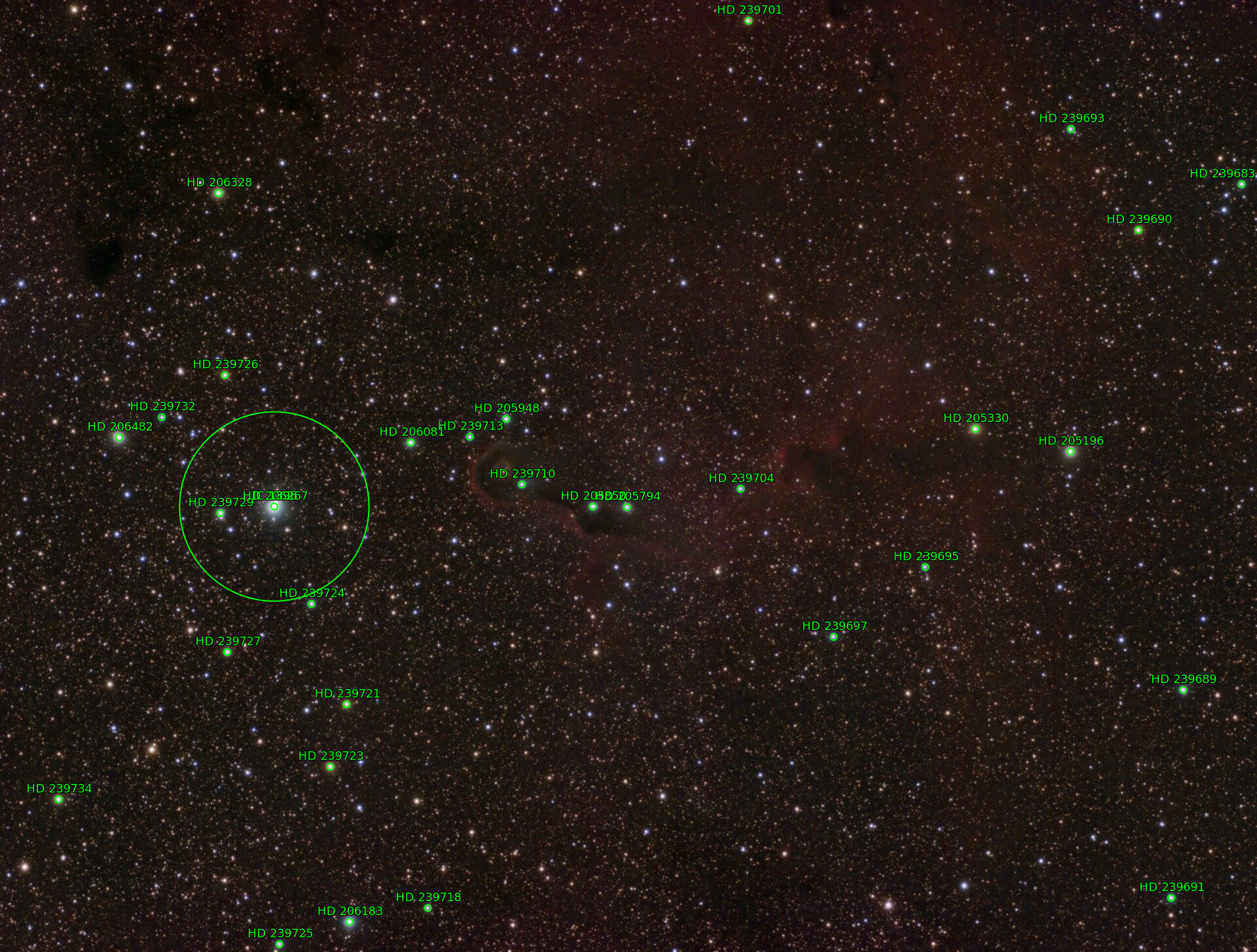 Sternkarten-Overlay (Astrometry.net)