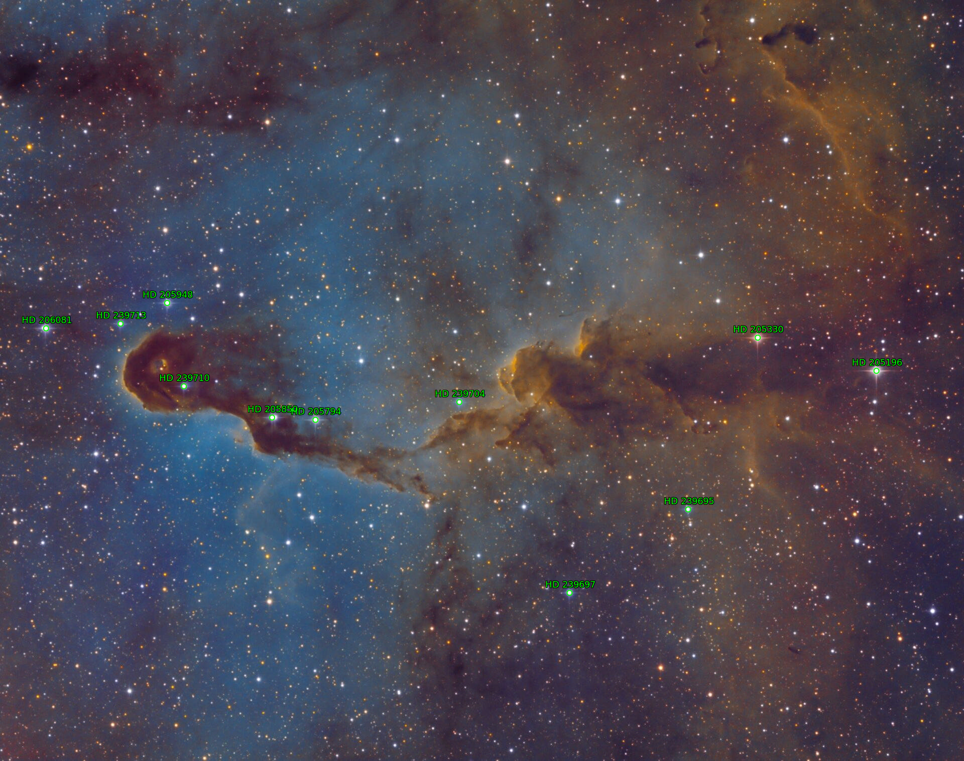 Sternkarten-Overlay (Astrometry.net)