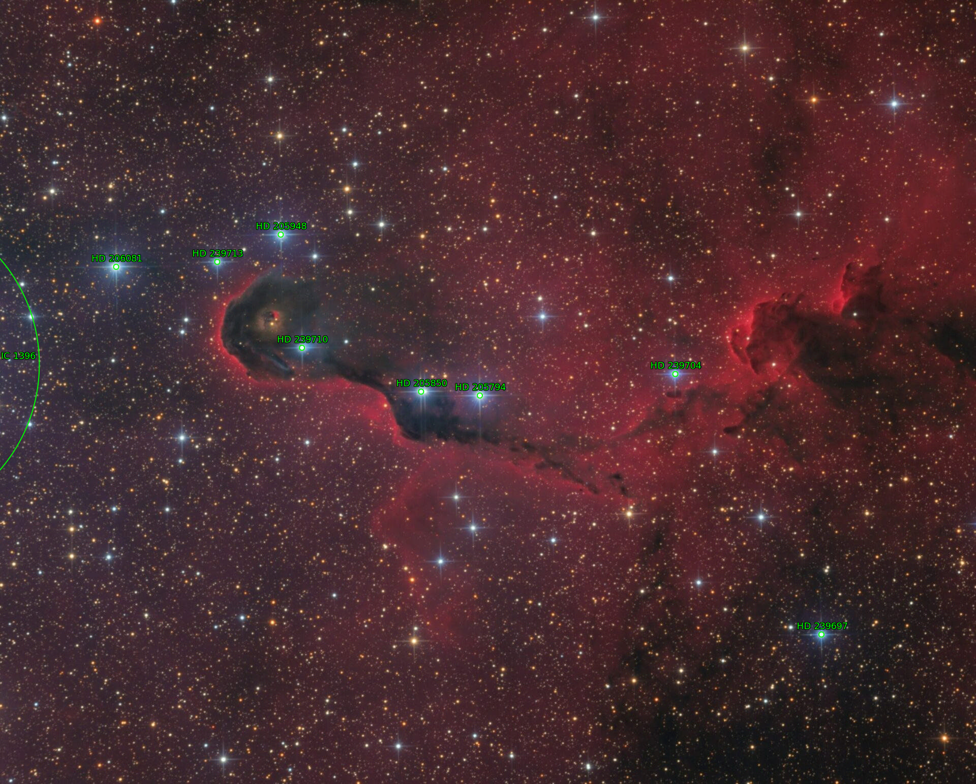 Sternkarten-Overlay (Astrometry.net)