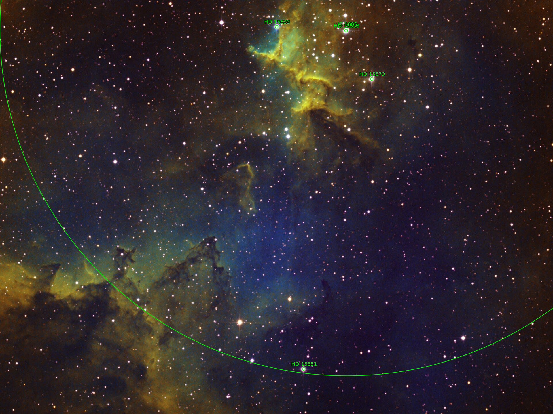 Sternkarten-Overlay (Astrometry.net)