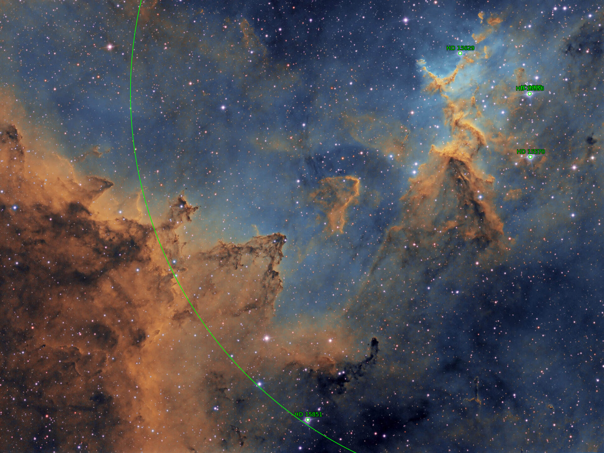 Sternkarten-Overlay (Astrometry.net)