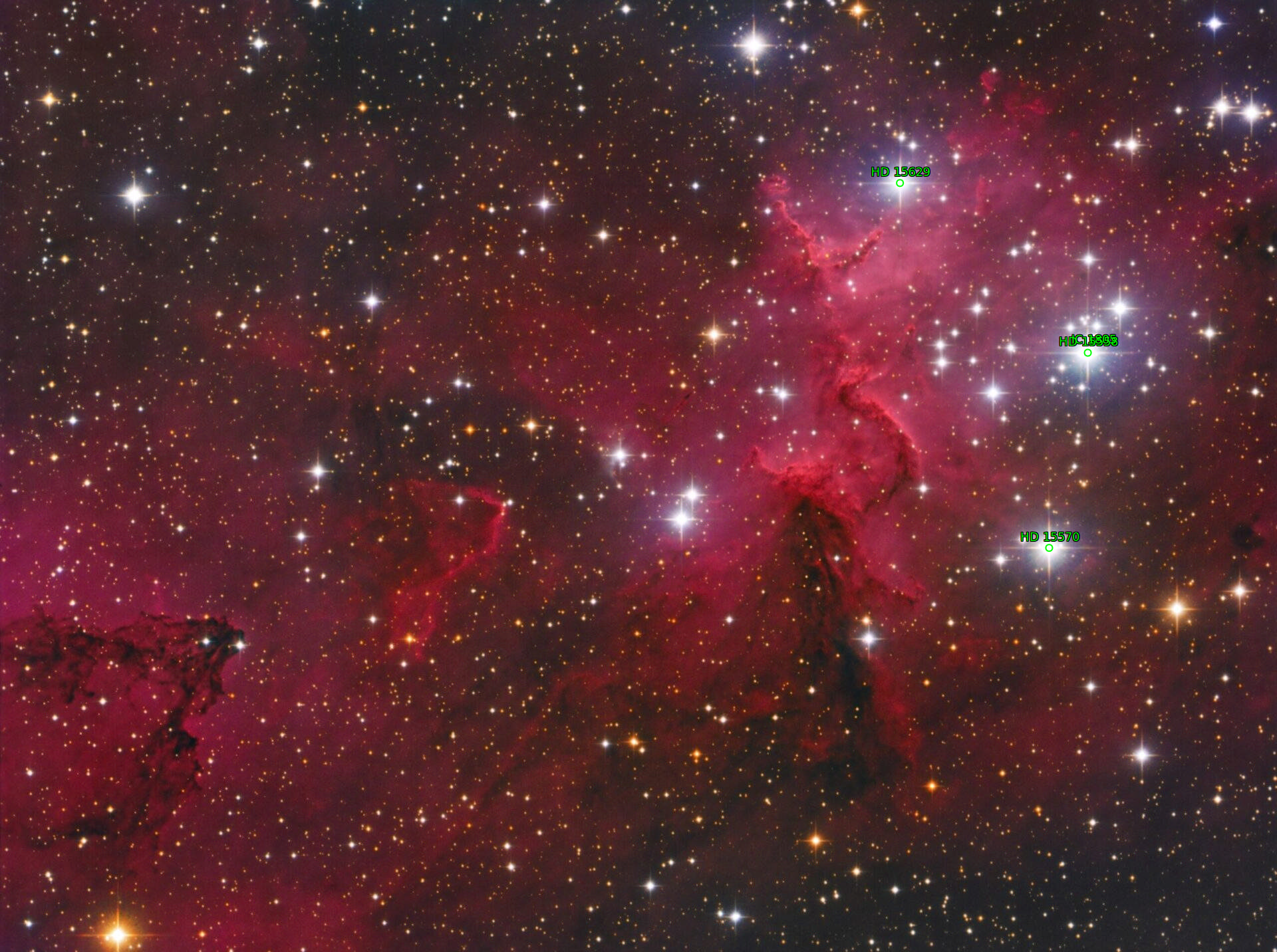Sternkarten-Overlay (Astrometry.net)