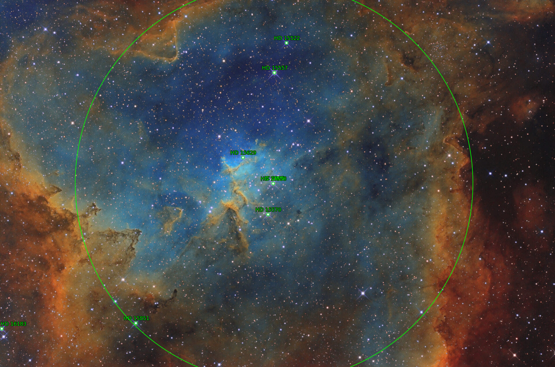 Sternkarten-Overlay (Astrometry.net)
