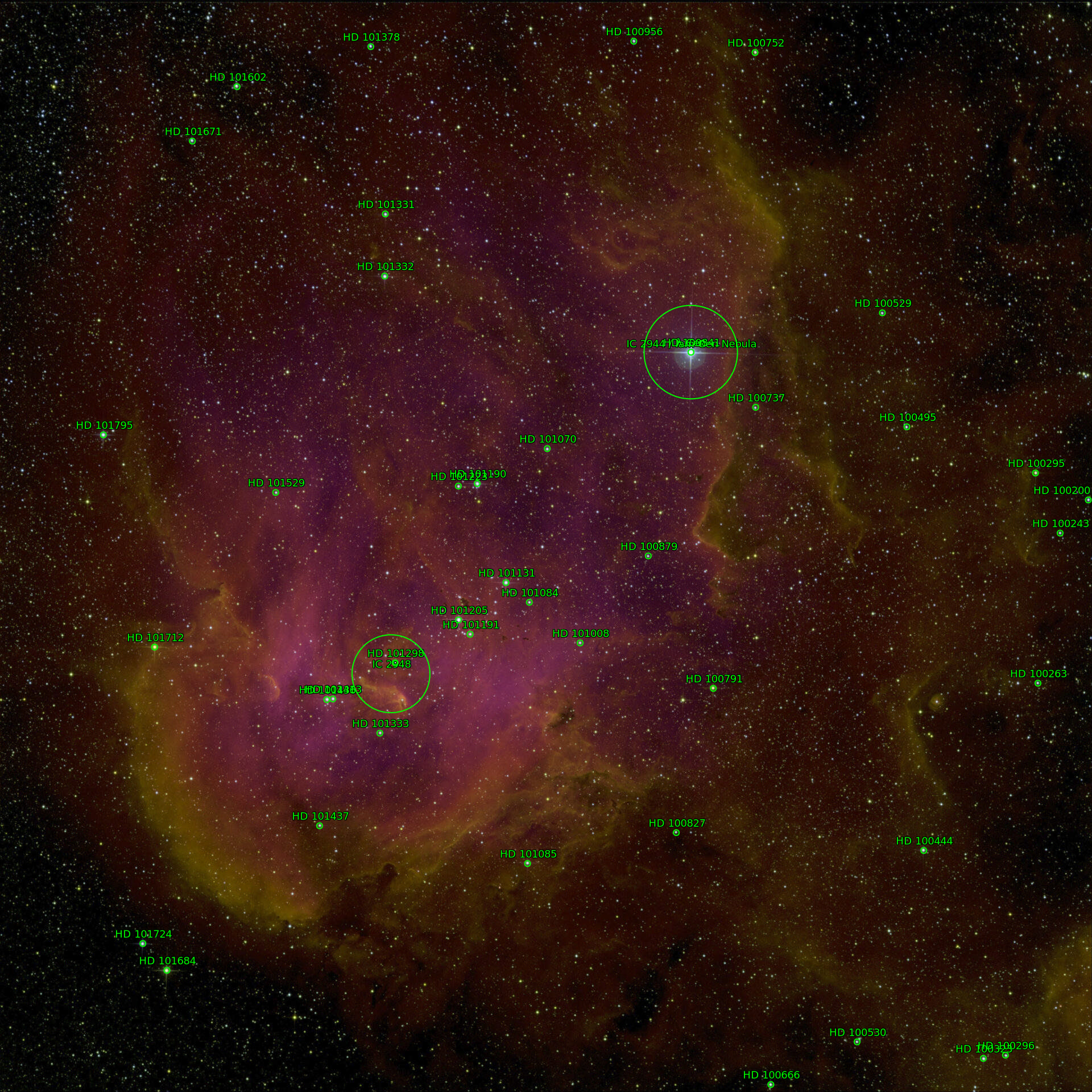 Sternkarten-Overlay (Astrometry.net)