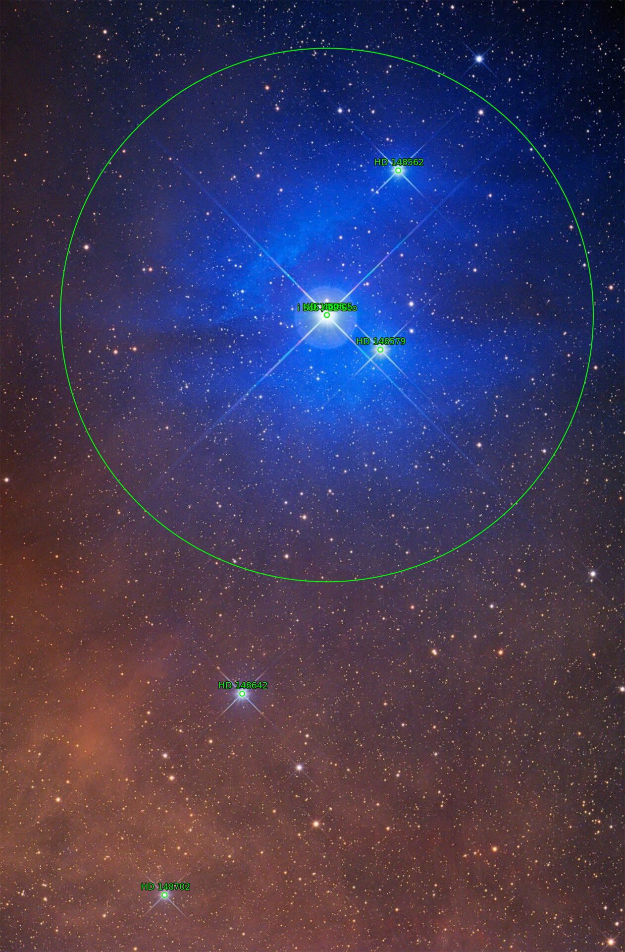 Sternkarten-Overlay (Astrometry.net)