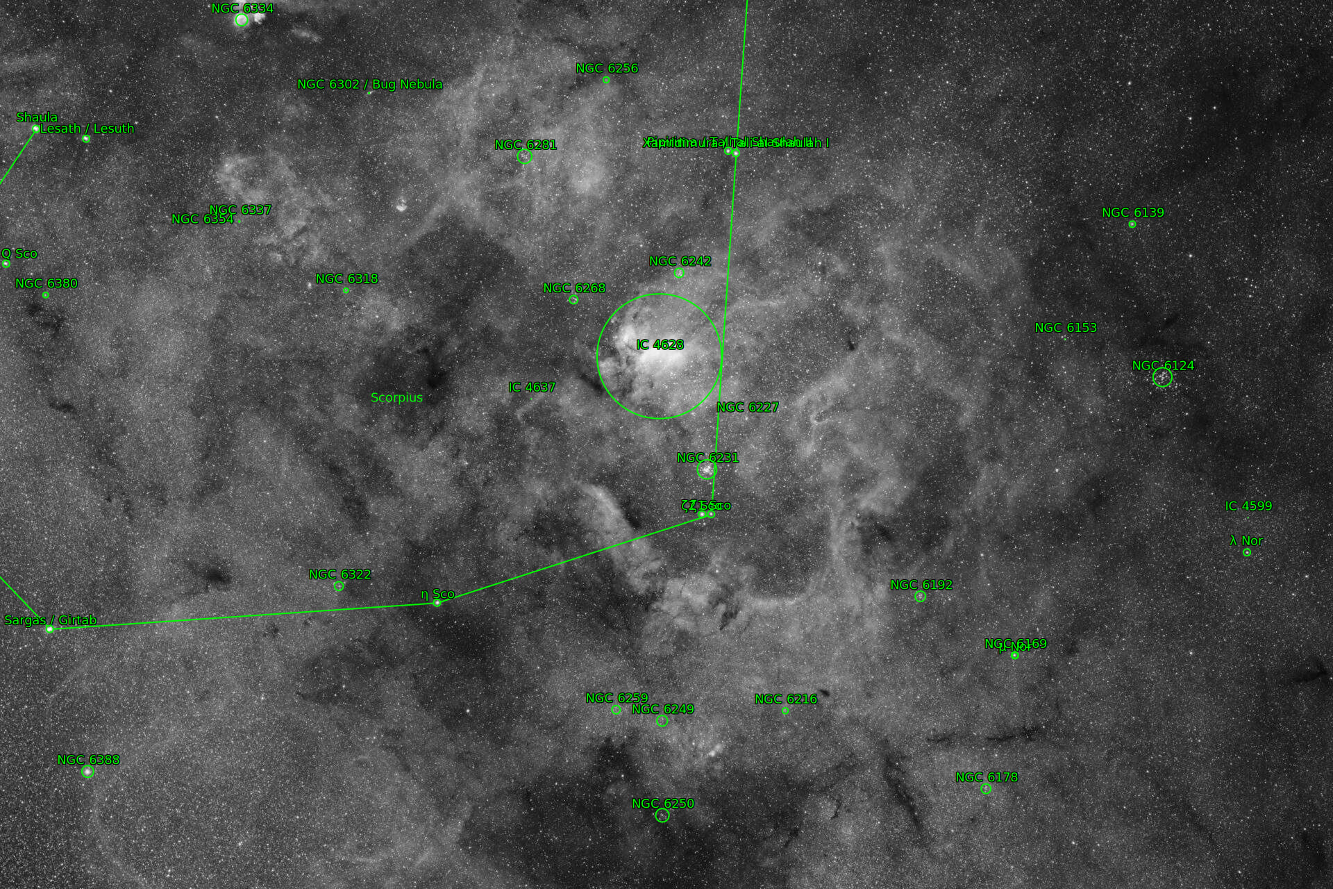 Sternkarten-Overlay (Astrometry.net)