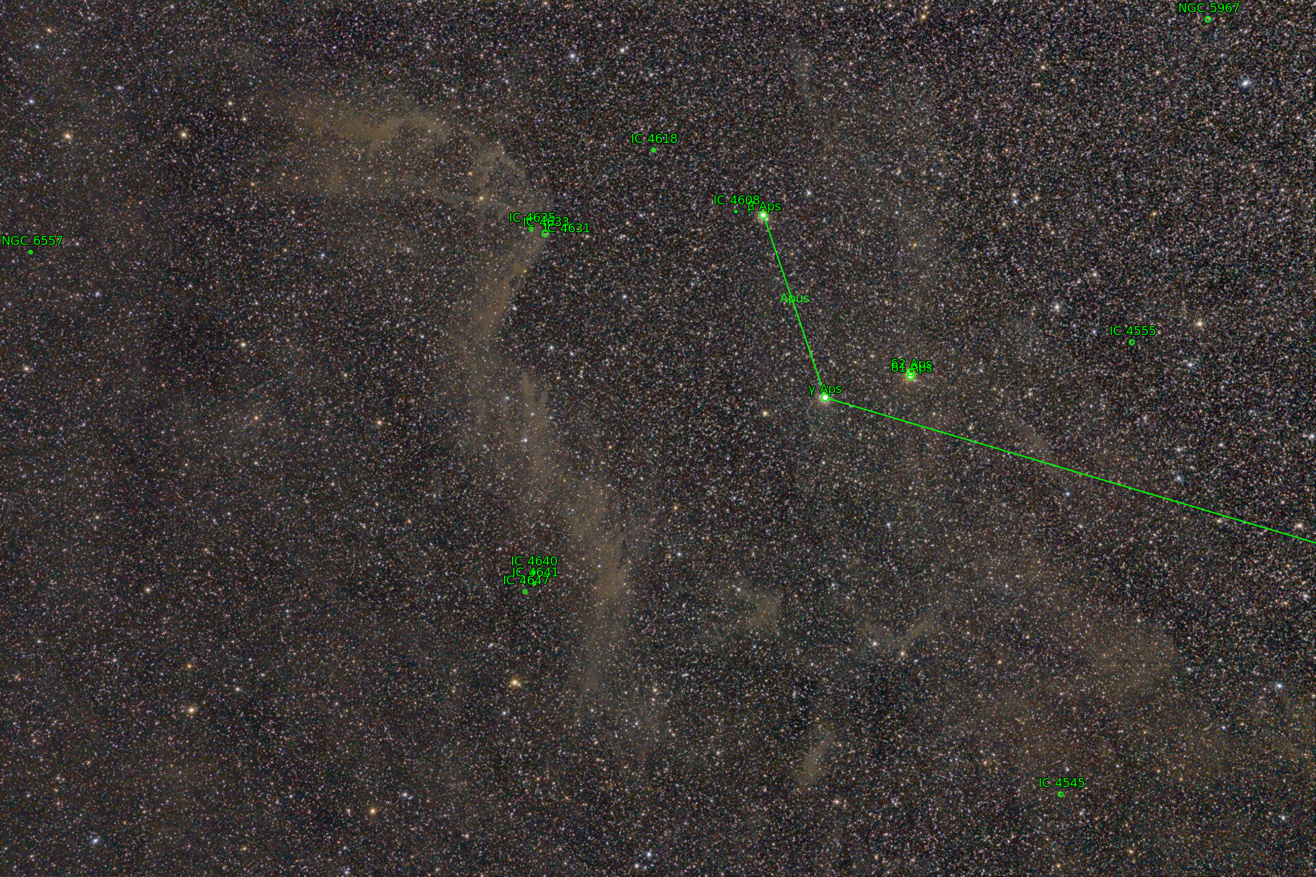 Sternkarten-Overlay (Astrometry.net)