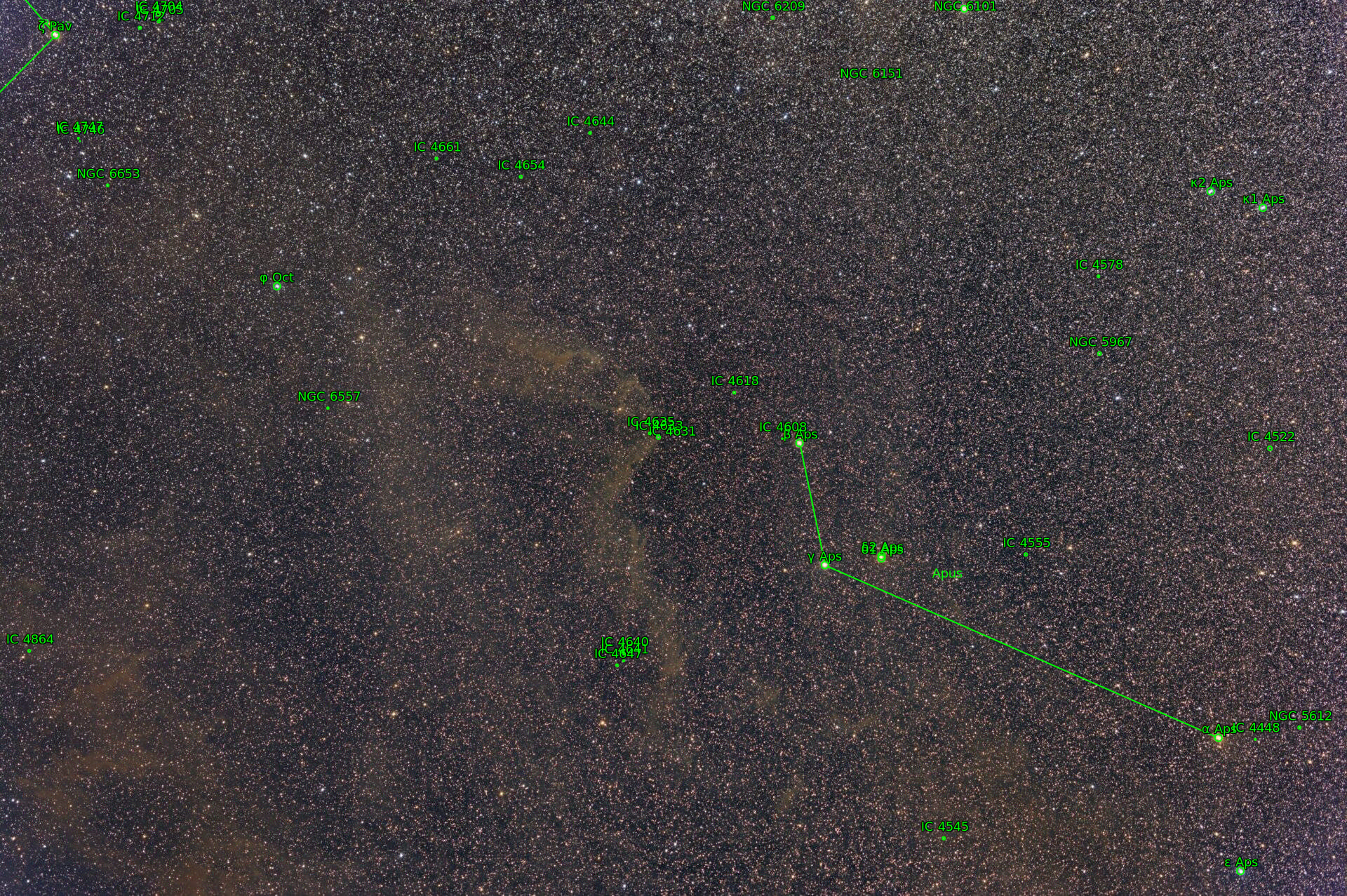 Sternkarten-Overlay (Astrometry.net)