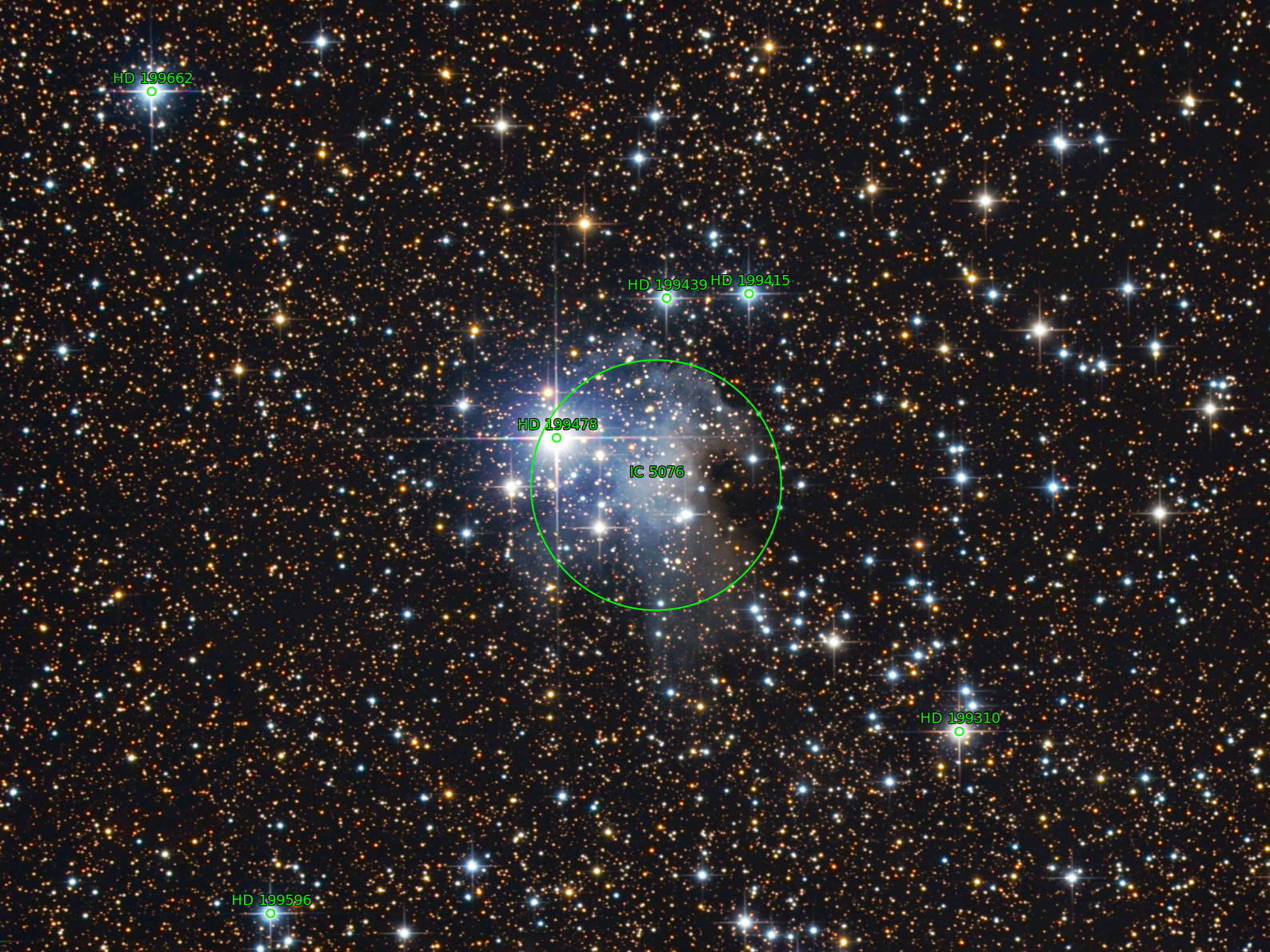 Sternkarten-Overlay (Astrometry.net)