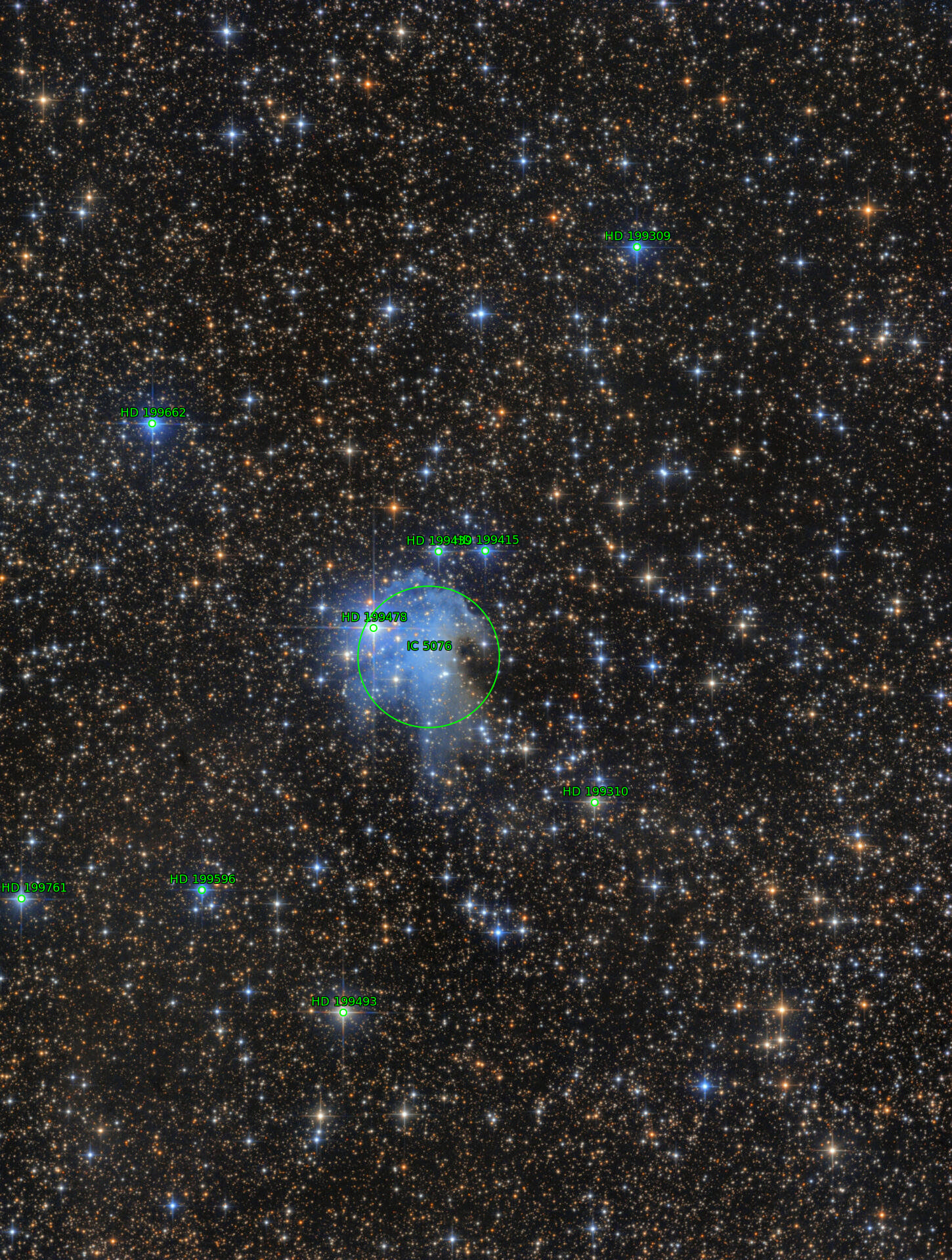 Sternkarten-Overlay (Astrometry.net)