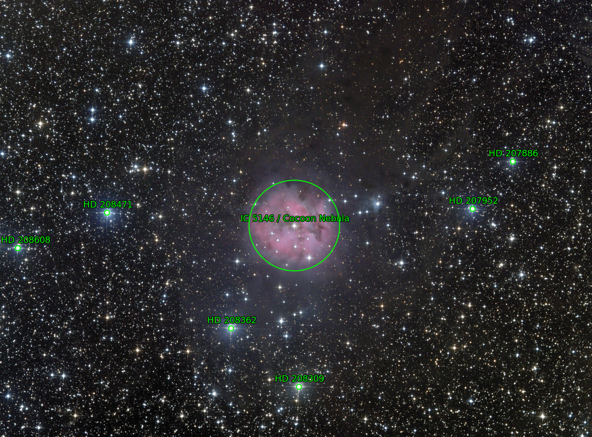 Sternkarten-Overlay (Astrometry.net)